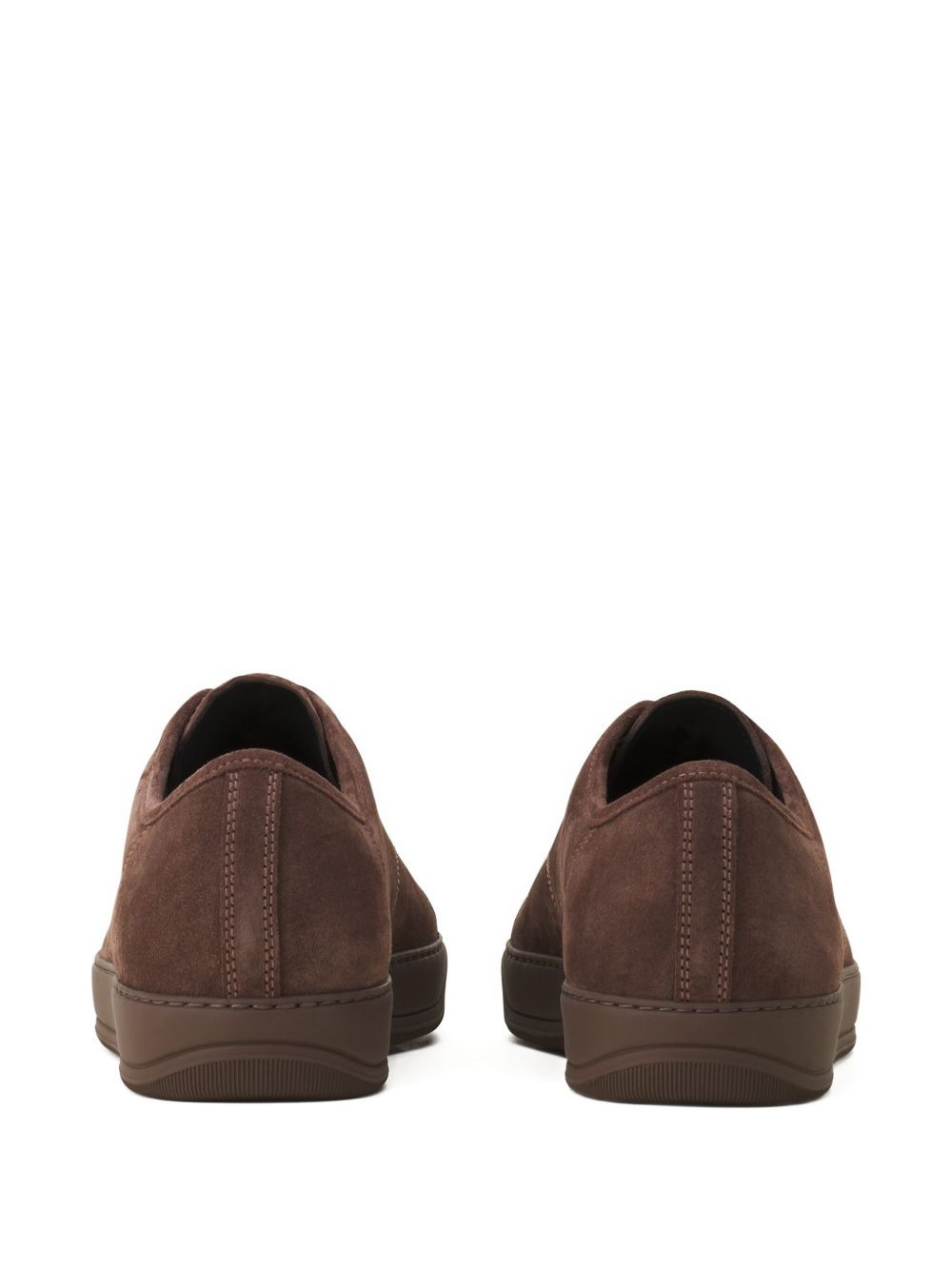suede leather cap-toe sneakers - 3