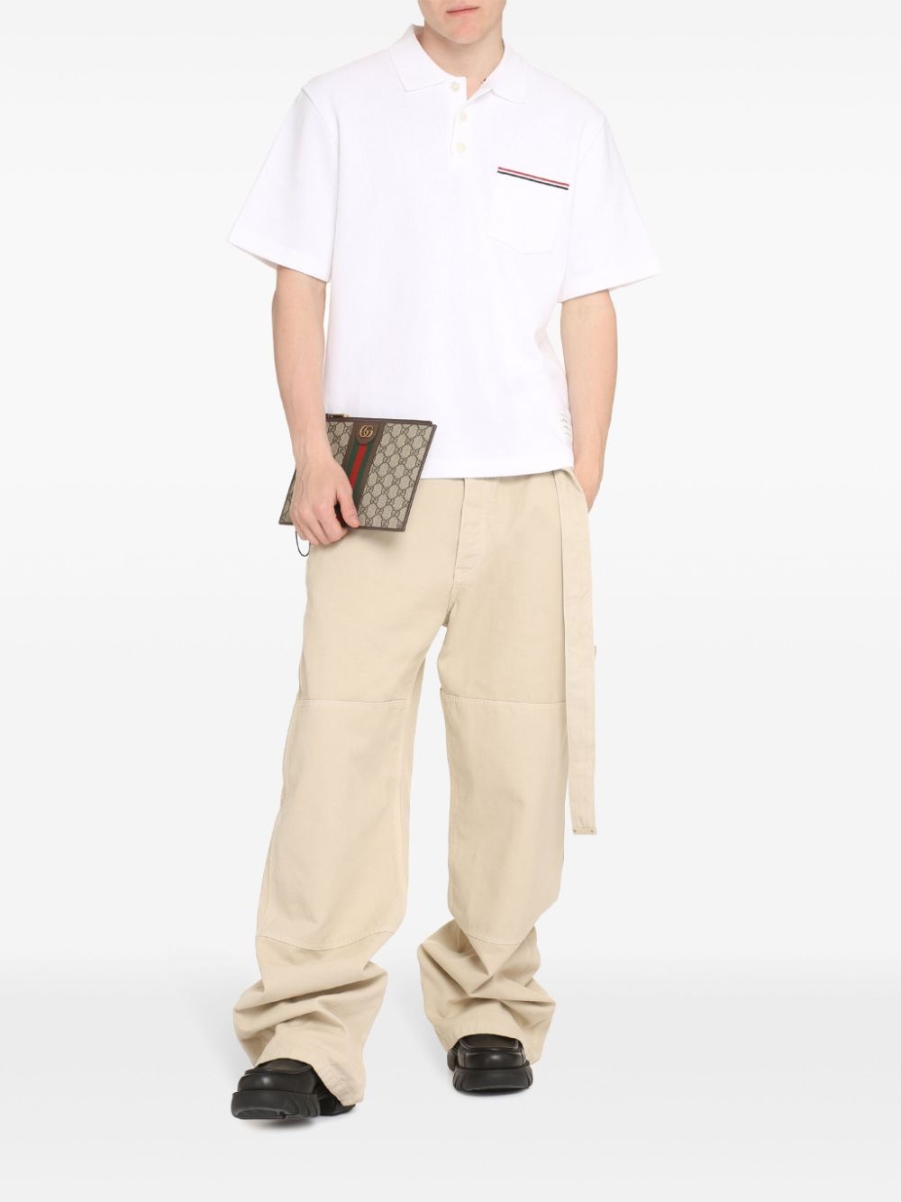 RWB-stripe cotton polo shirt - 2