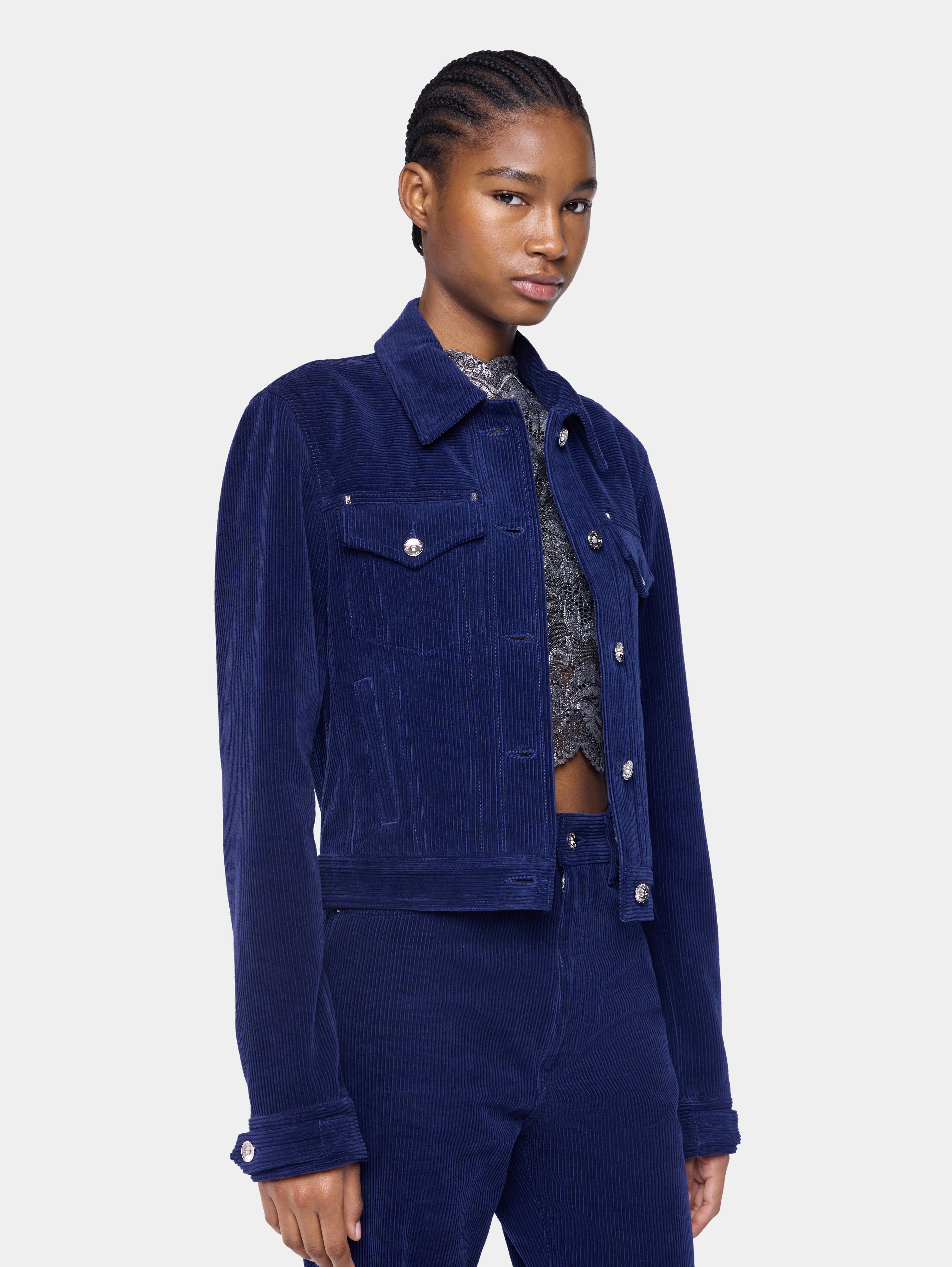 TRUCKER JACKET IN VELVET - 3