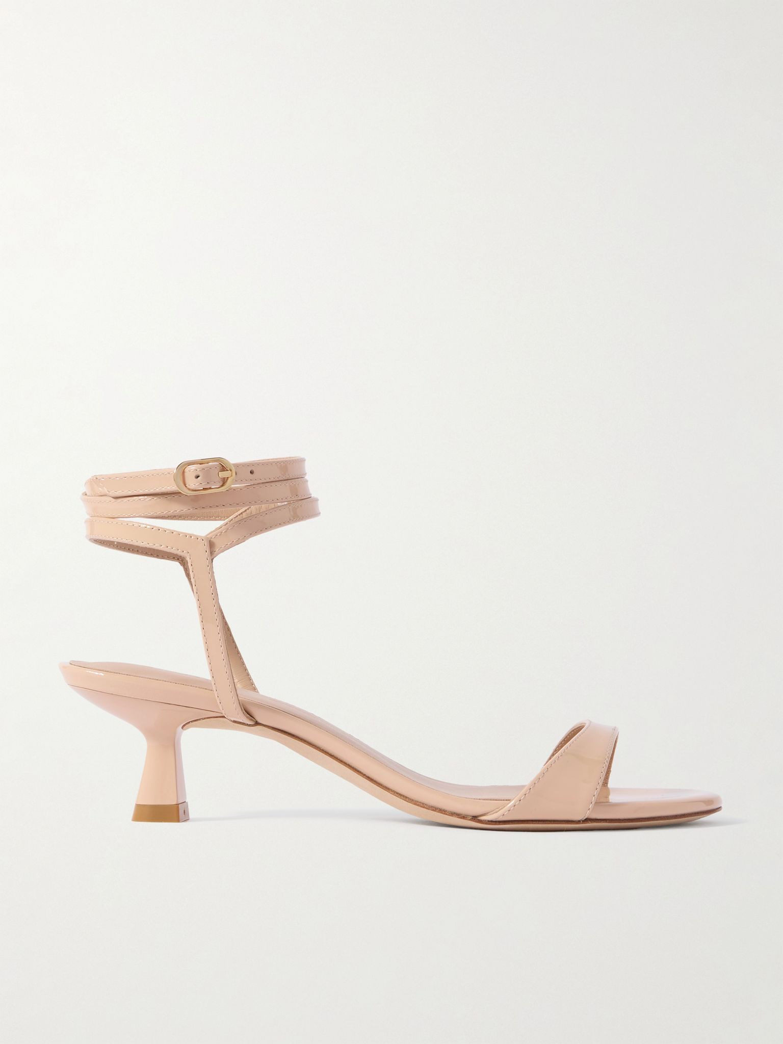 Nudist Wrap patent-leather sandals Beige - 1