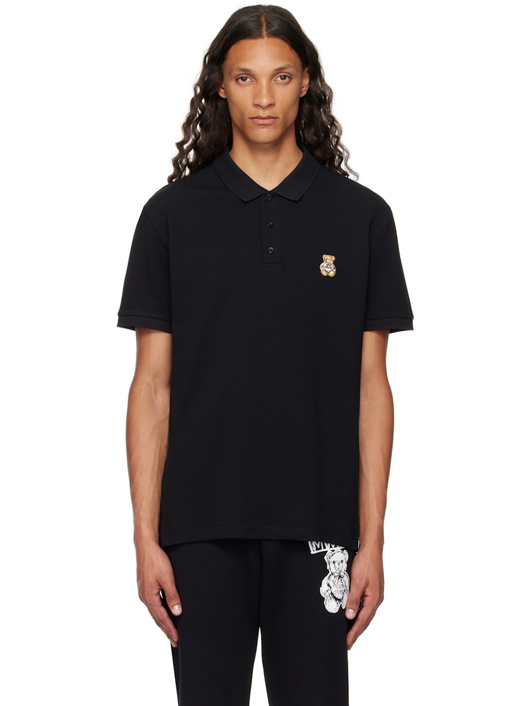 Black Teddy Patch Polo - 1
