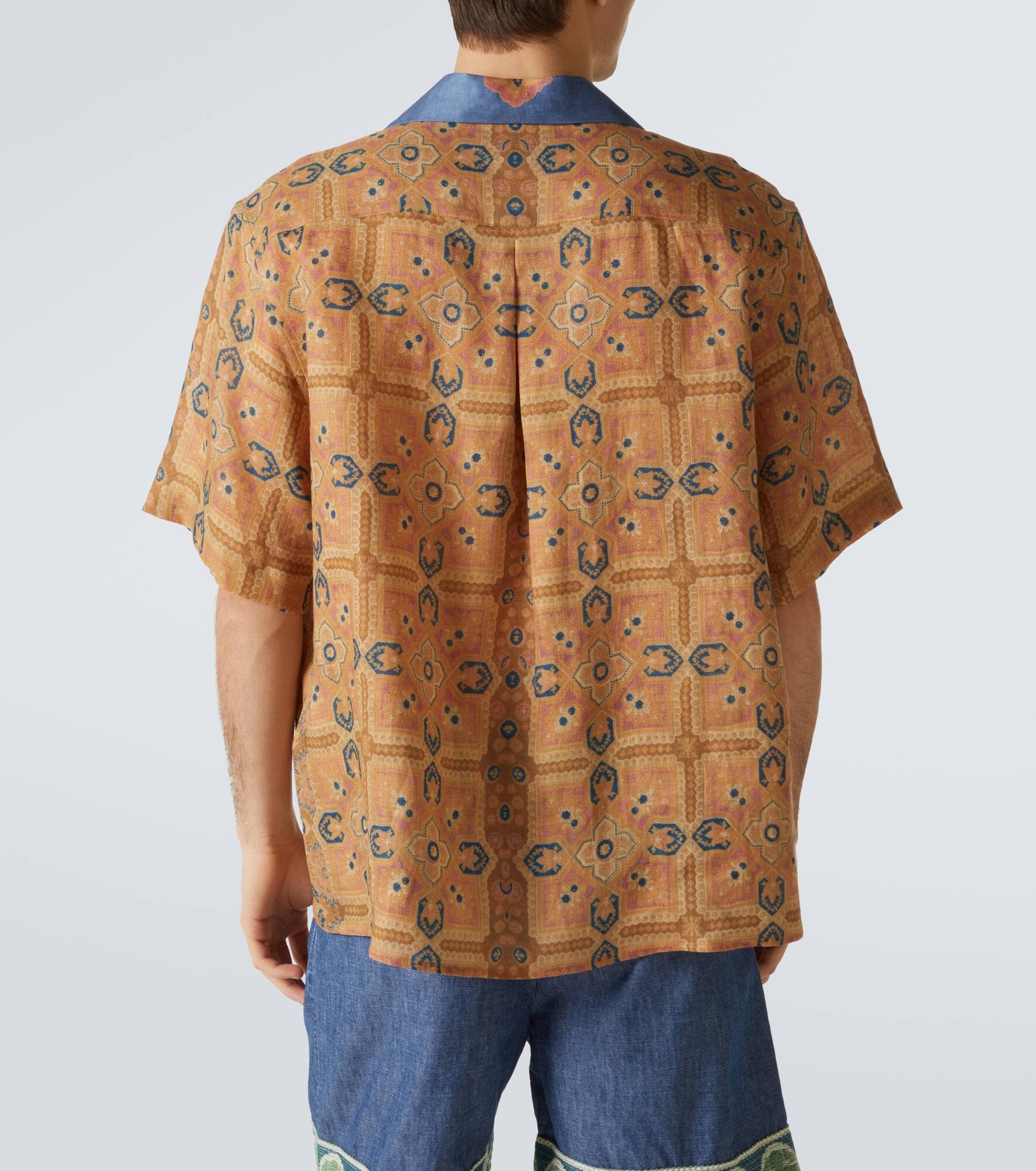 Printed linen shirt - 4