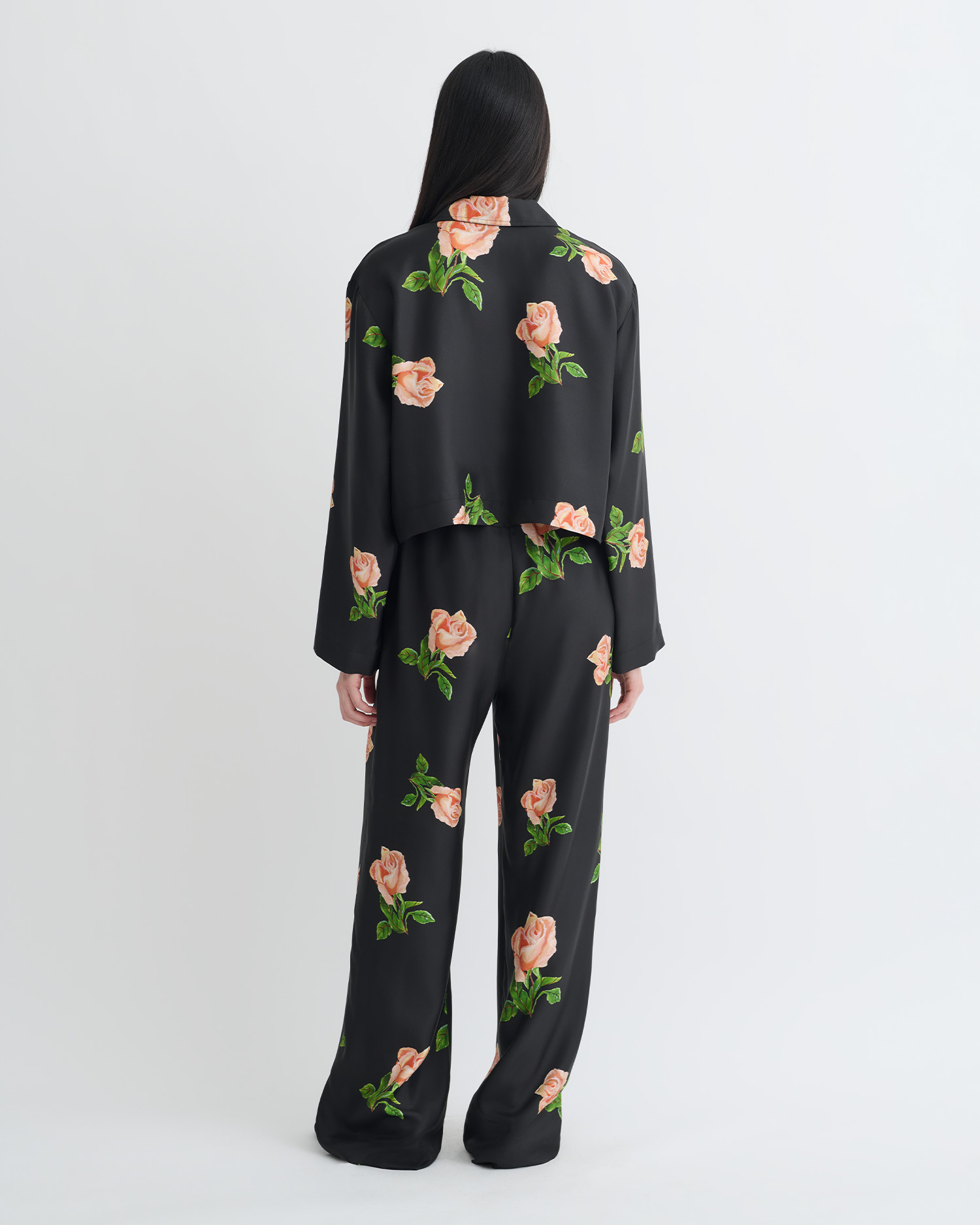 Cropped Silk Twill Shirt - 2