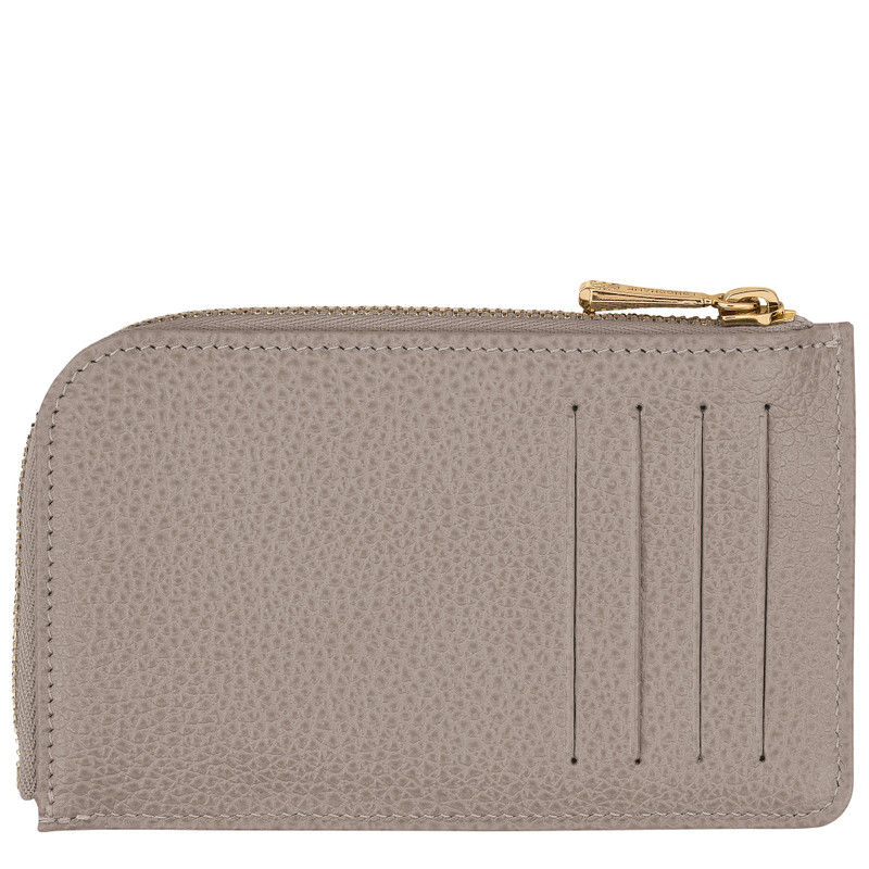 Longchamp Le Foulonné Card holder Turtledove - Leather outlook