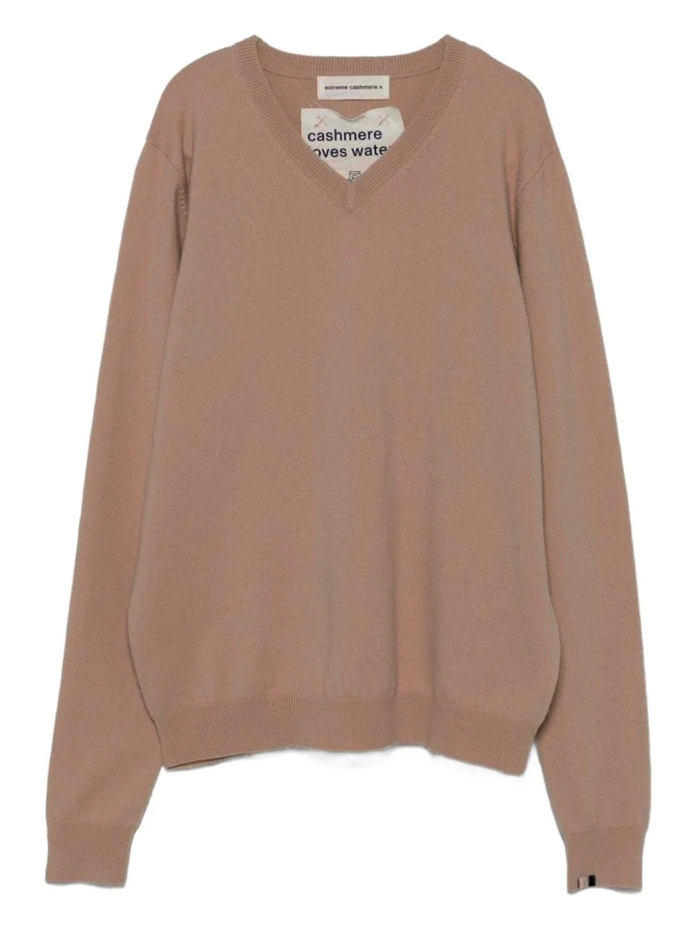 V-neck long-sleeve sweater - 1