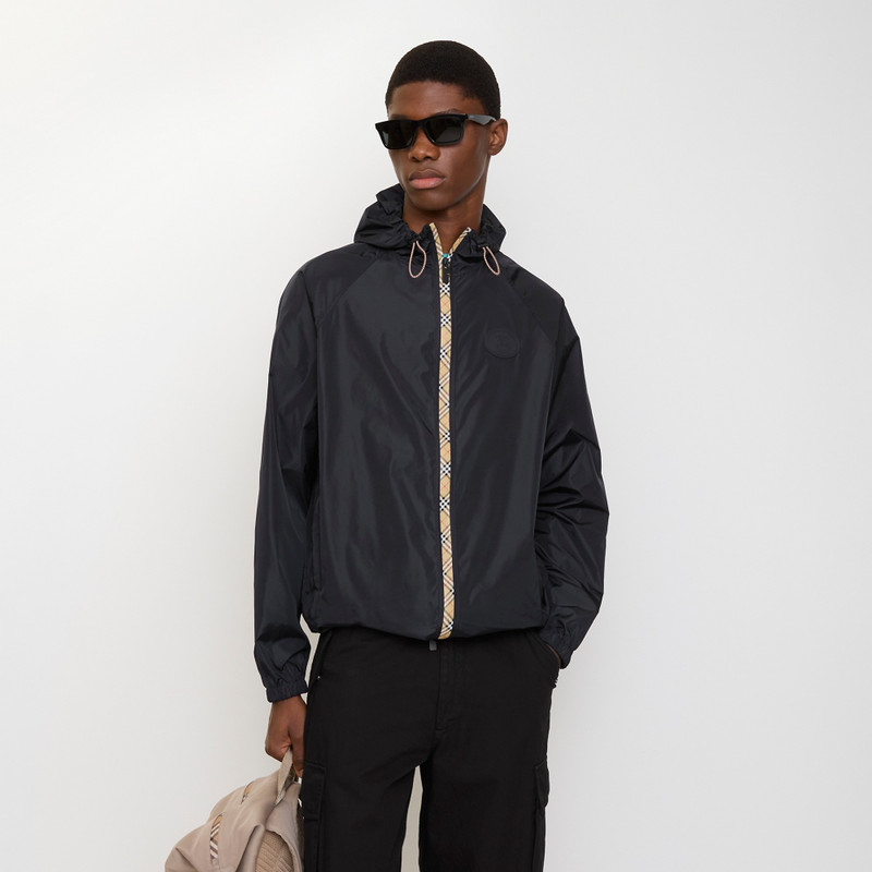 Burberry Checker-tape Nylon Hooded Jacket outlook