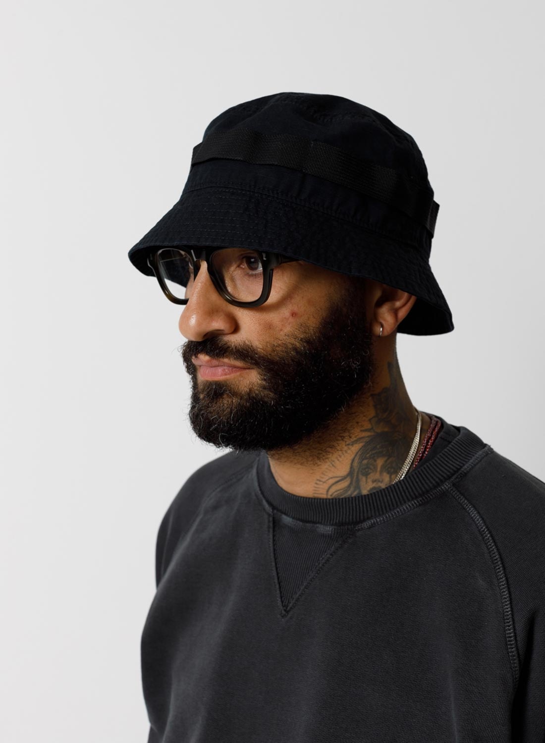 Nam Bucket Hat (Cotton Ripstop) in Black - 3