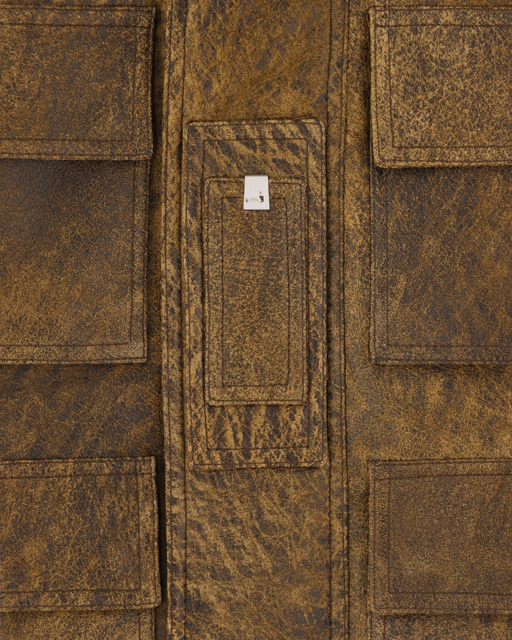 TREATED LEATHER CARGO VEST - 6