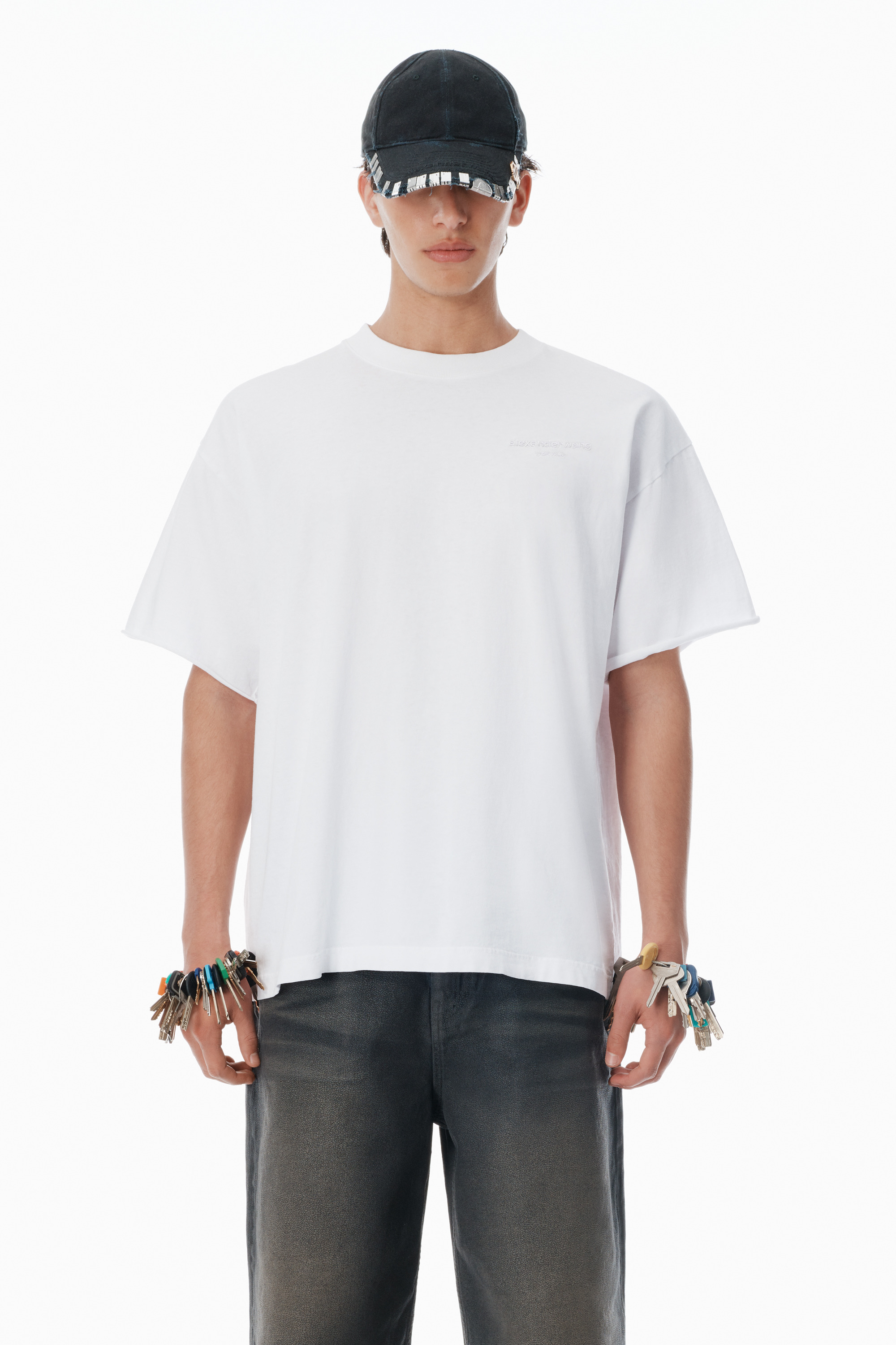 White Cotton Logo T-Shirt - 2