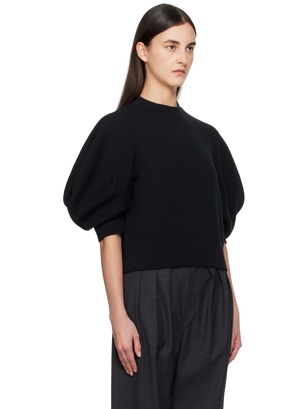 Black Sweat Sponge Sweatshirt - 2