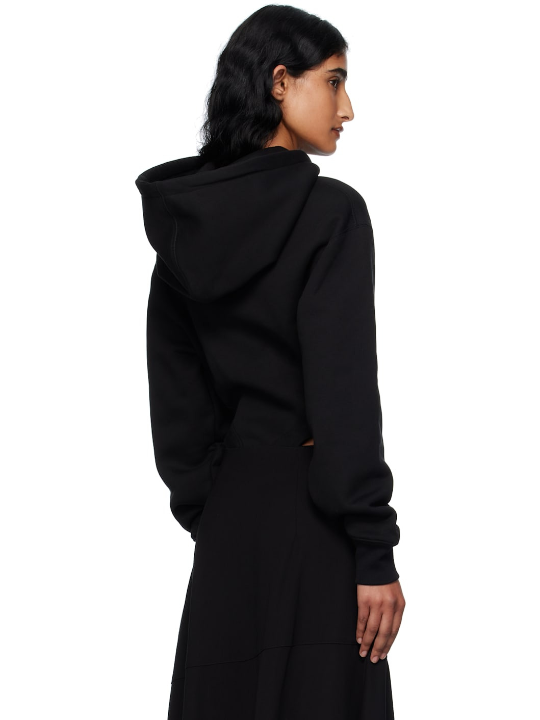 Black Fleece Hood Bodysuit - 3