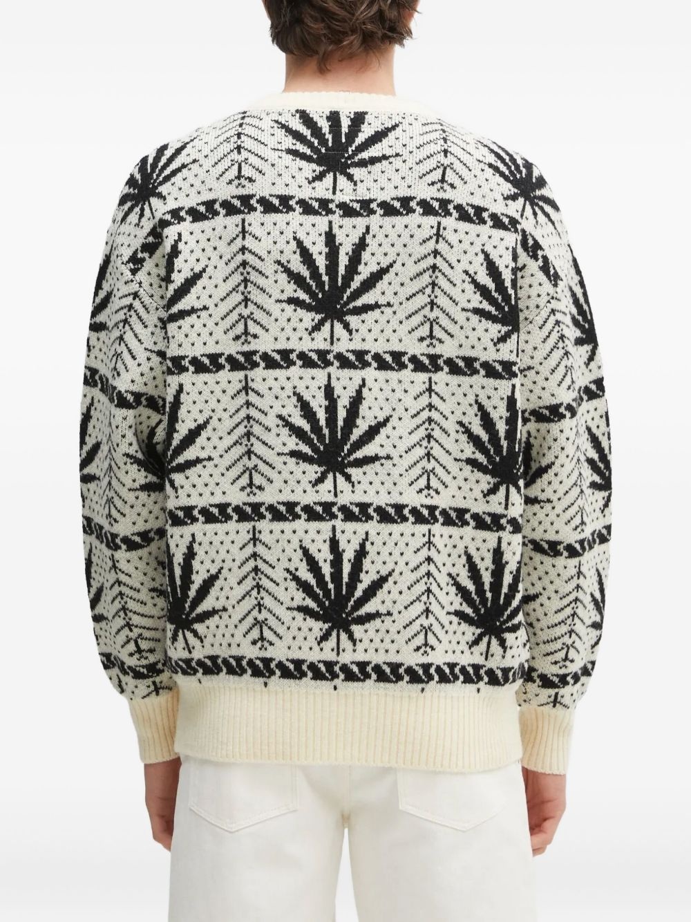 leaf-pattern sweater - 4