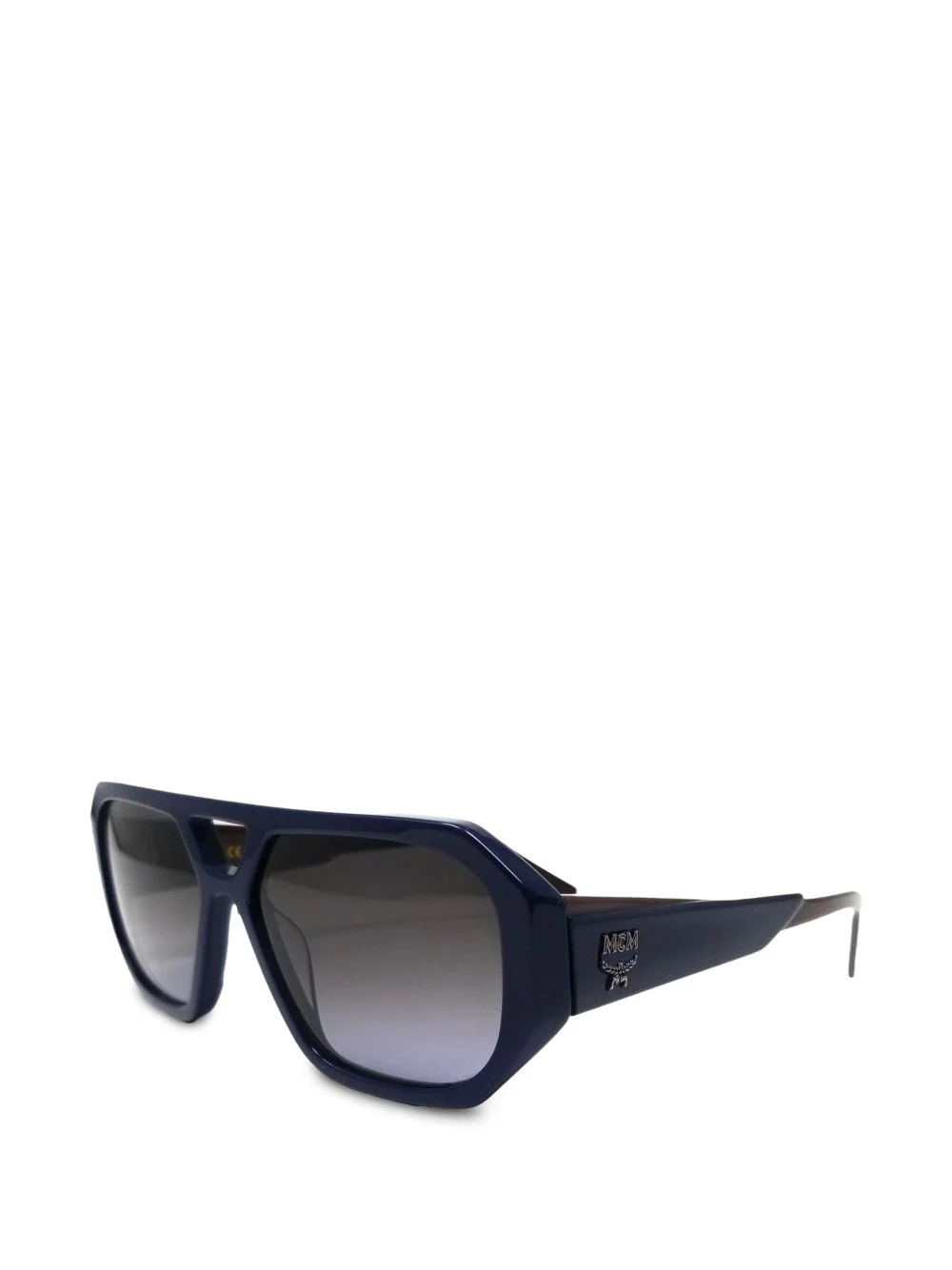 Navigator-frame logo-plaque sunglasses - 1