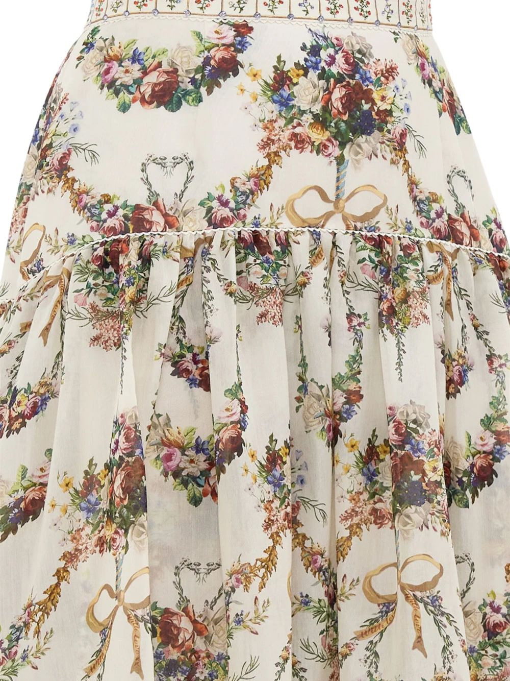 floral-print tiered skirt - 5