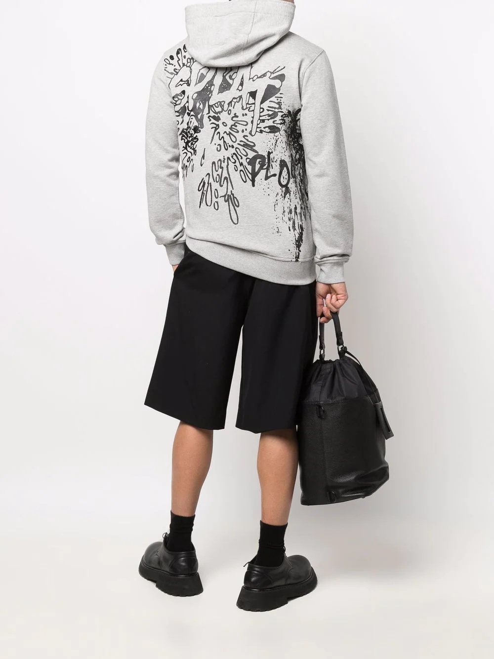 graphic-print cotton hoodie - 2