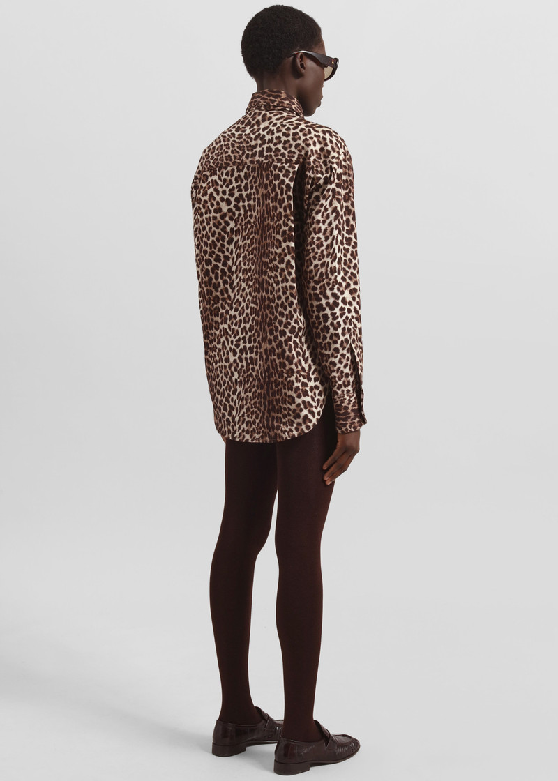 Lui Leopard Print Shirt - Brown 10