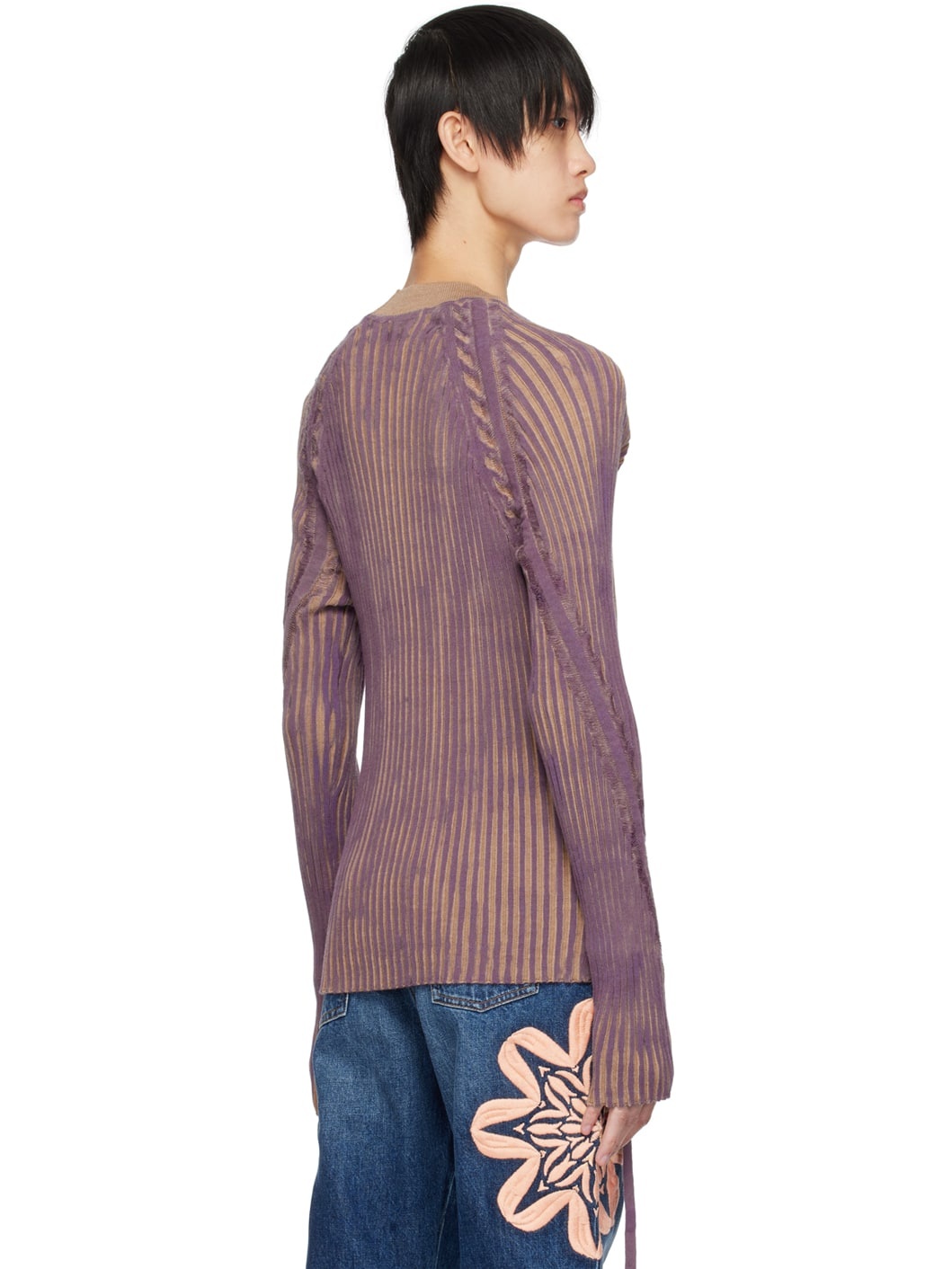 Purple Drawstring Sweater - 3