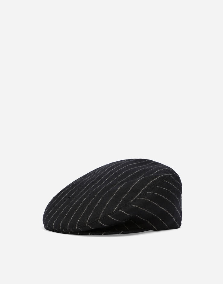 Pinstripe wool flat cap - 1