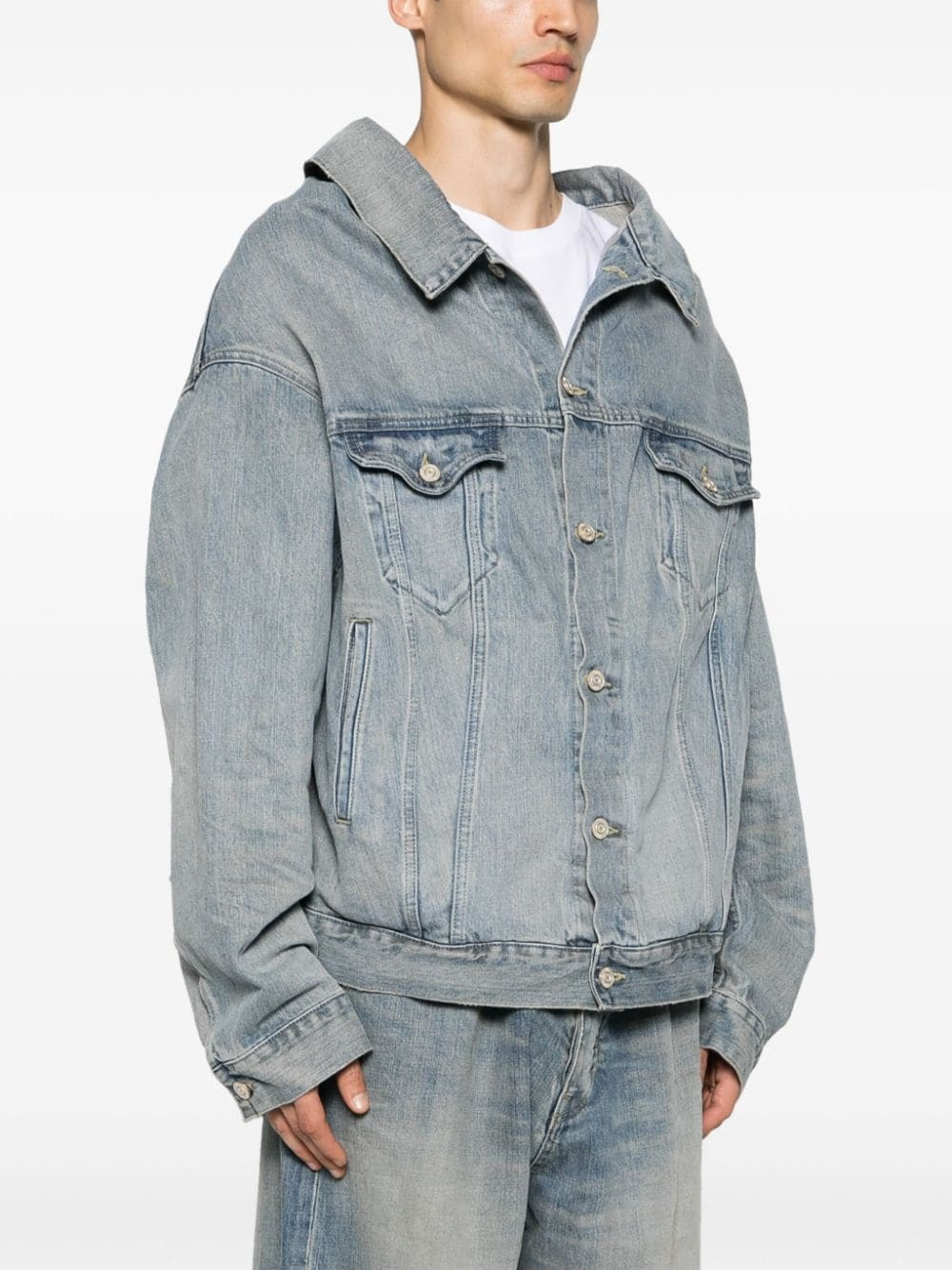 Off Shoulder denim jacket - 5