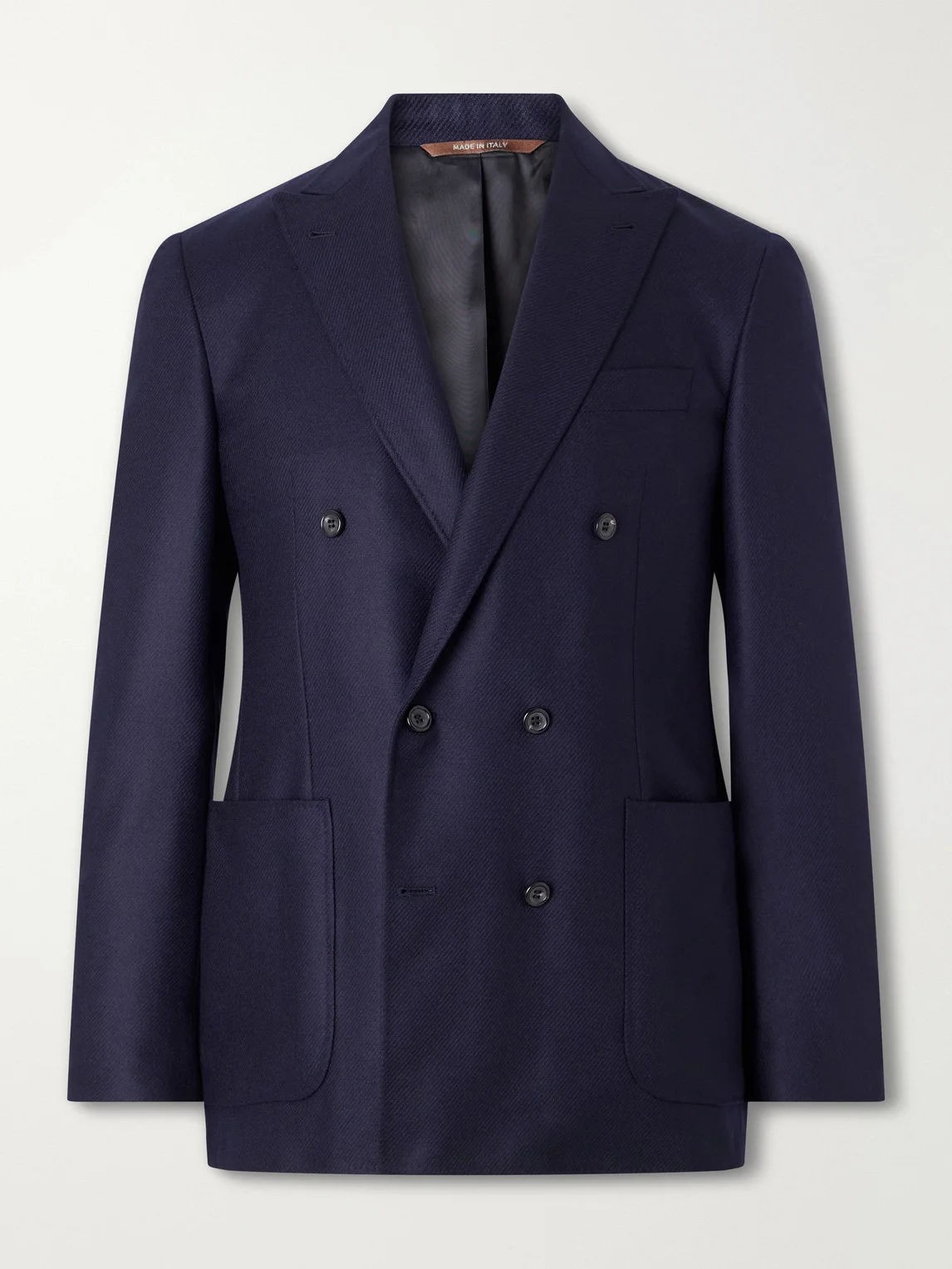 Kei Double-Breasted Wool and Silk-Blend Blazer - 1