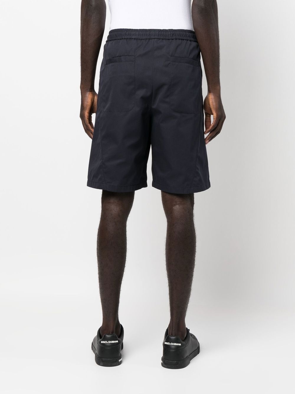 drawstring organic cotton track shorts - 4