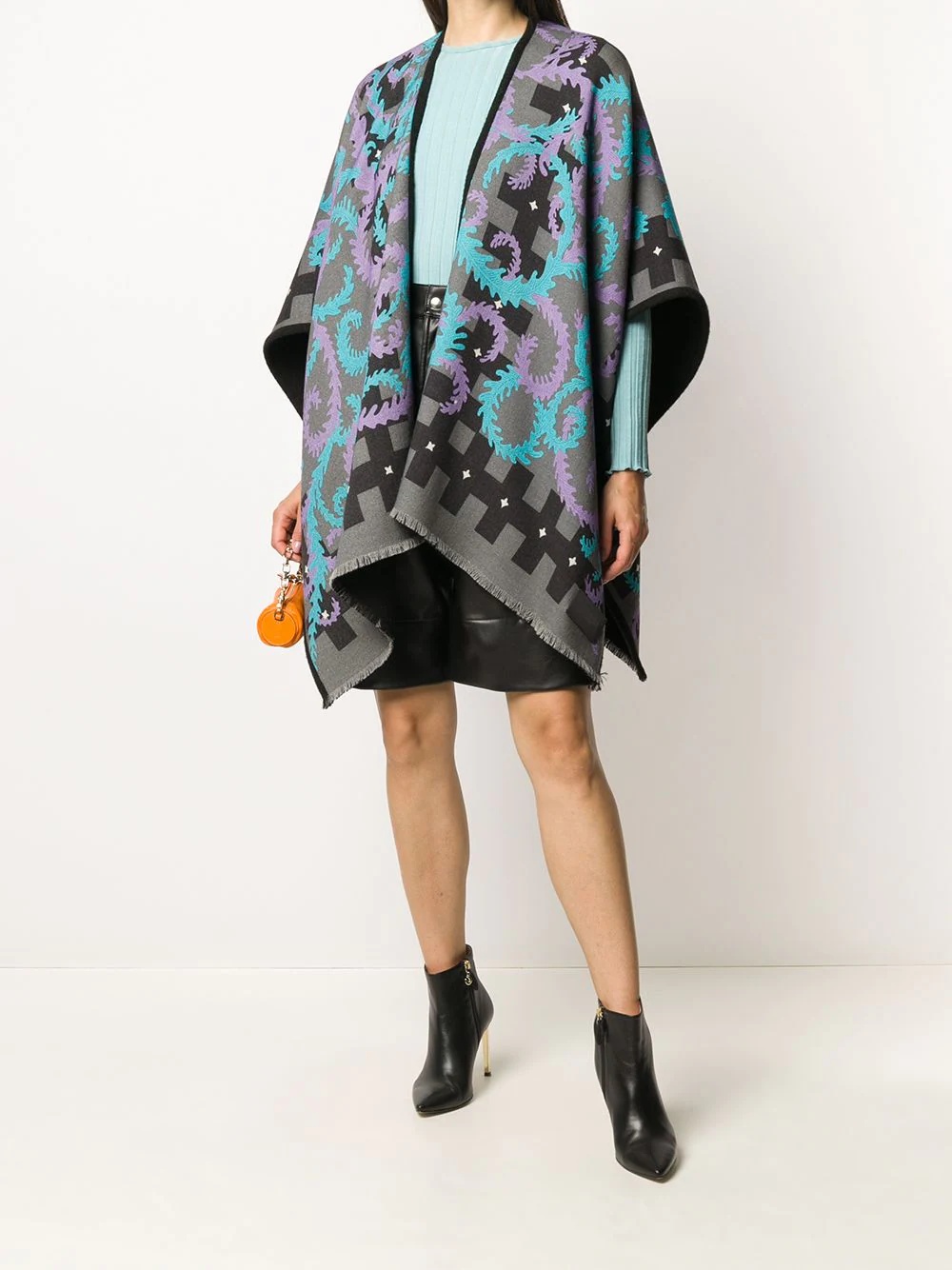 x Koché abstract-print oversize wool scarf - 2