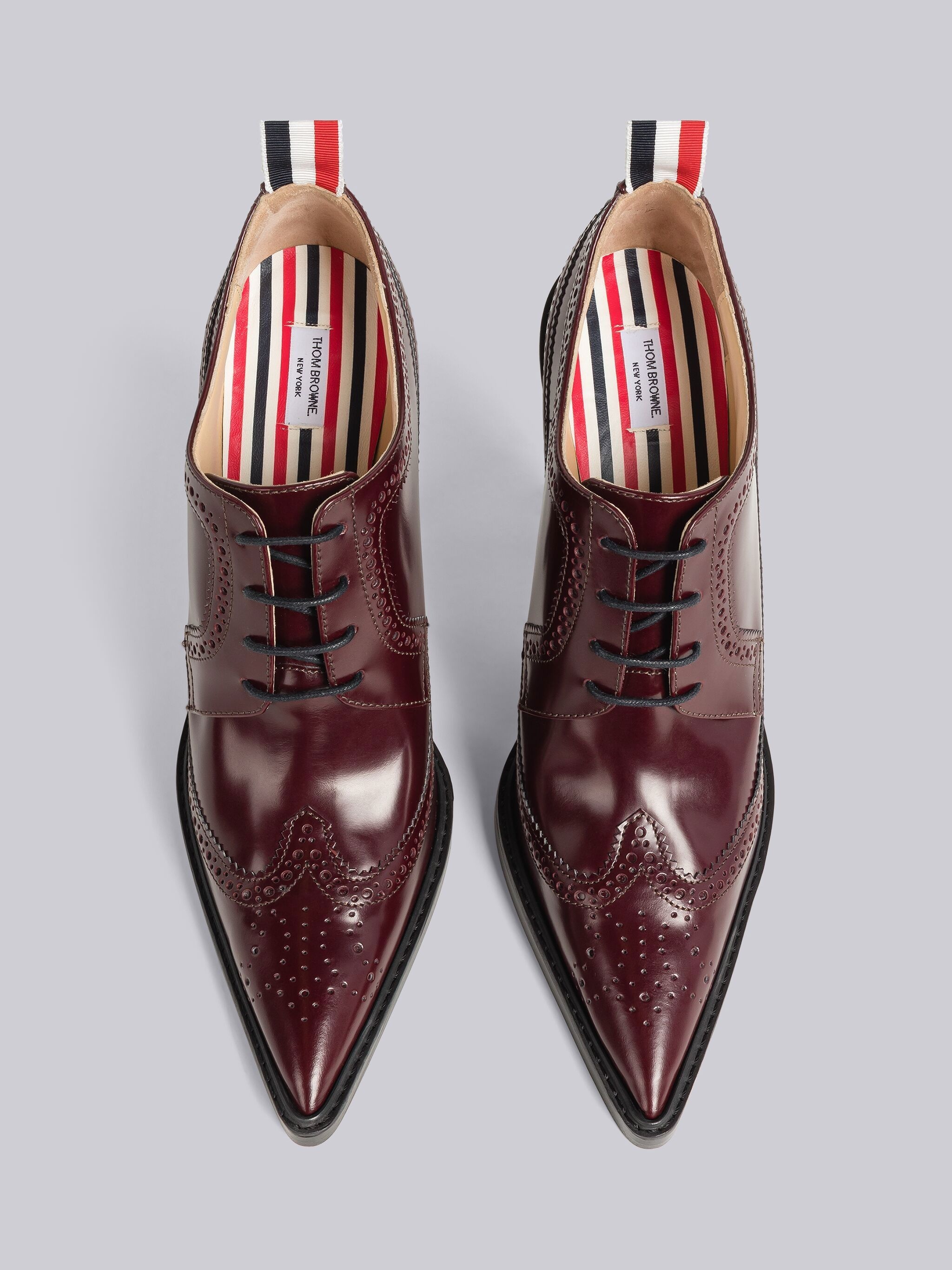 Calf Leather Curved Heel Longwing Brogue - 4