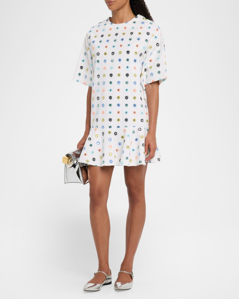 ESSENTIEL ANTWERP Iherko Mirror Embroidered Mini Dress outlook
