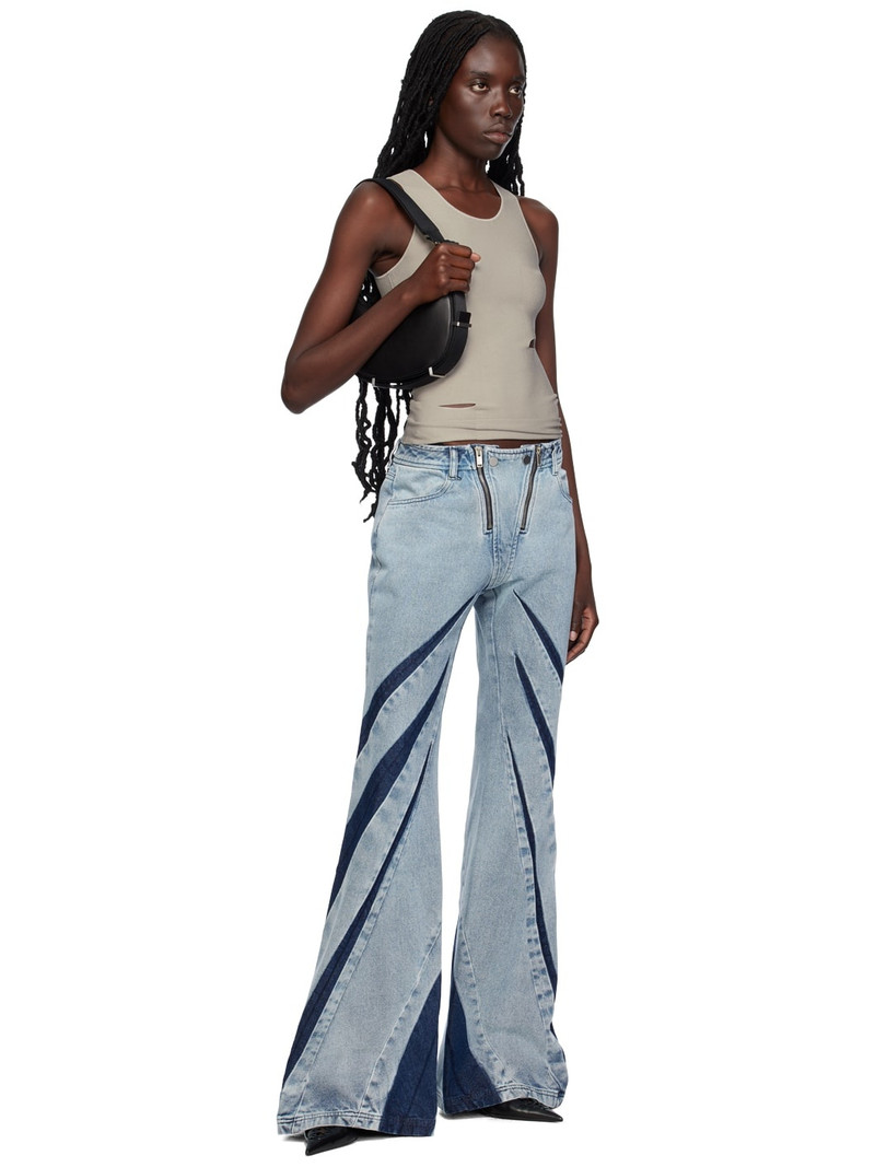 Dion Lee Gray Slit Tank Top outlook