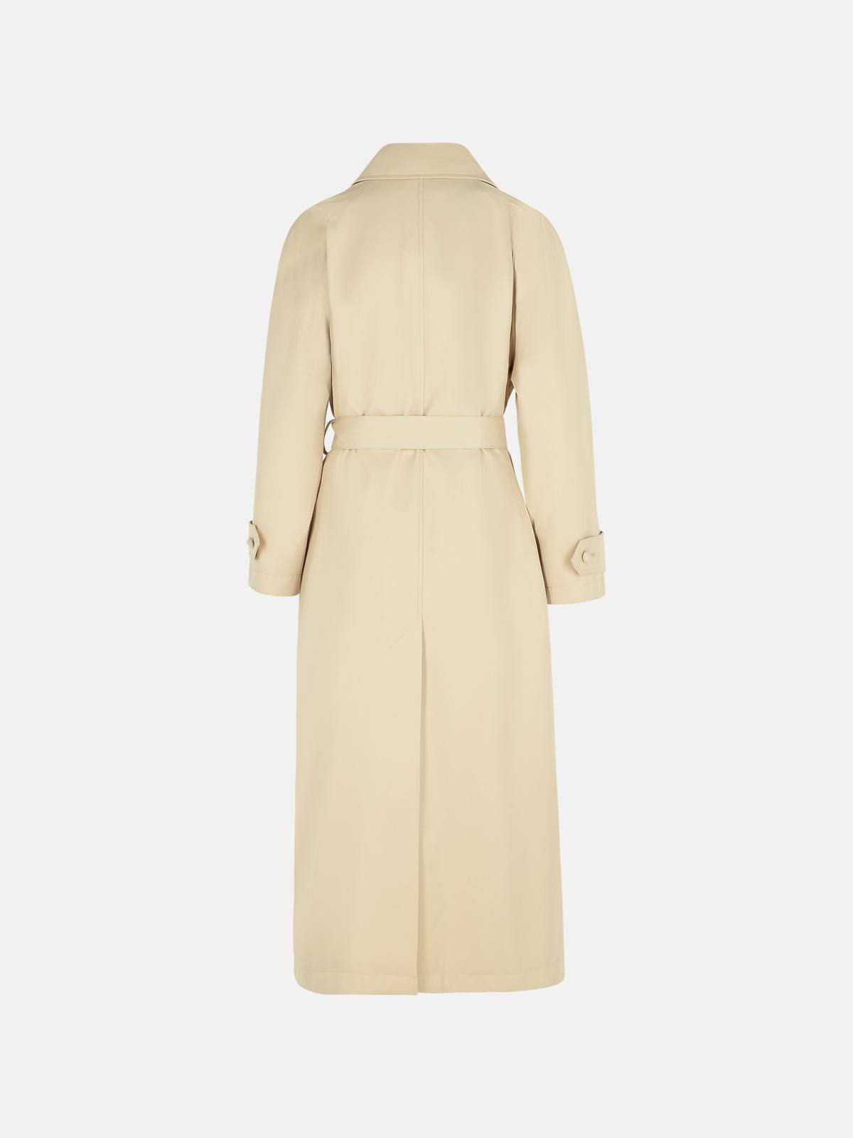 'OVER' BEIGE POLYESTER BLEND TRENCH COAT - 3