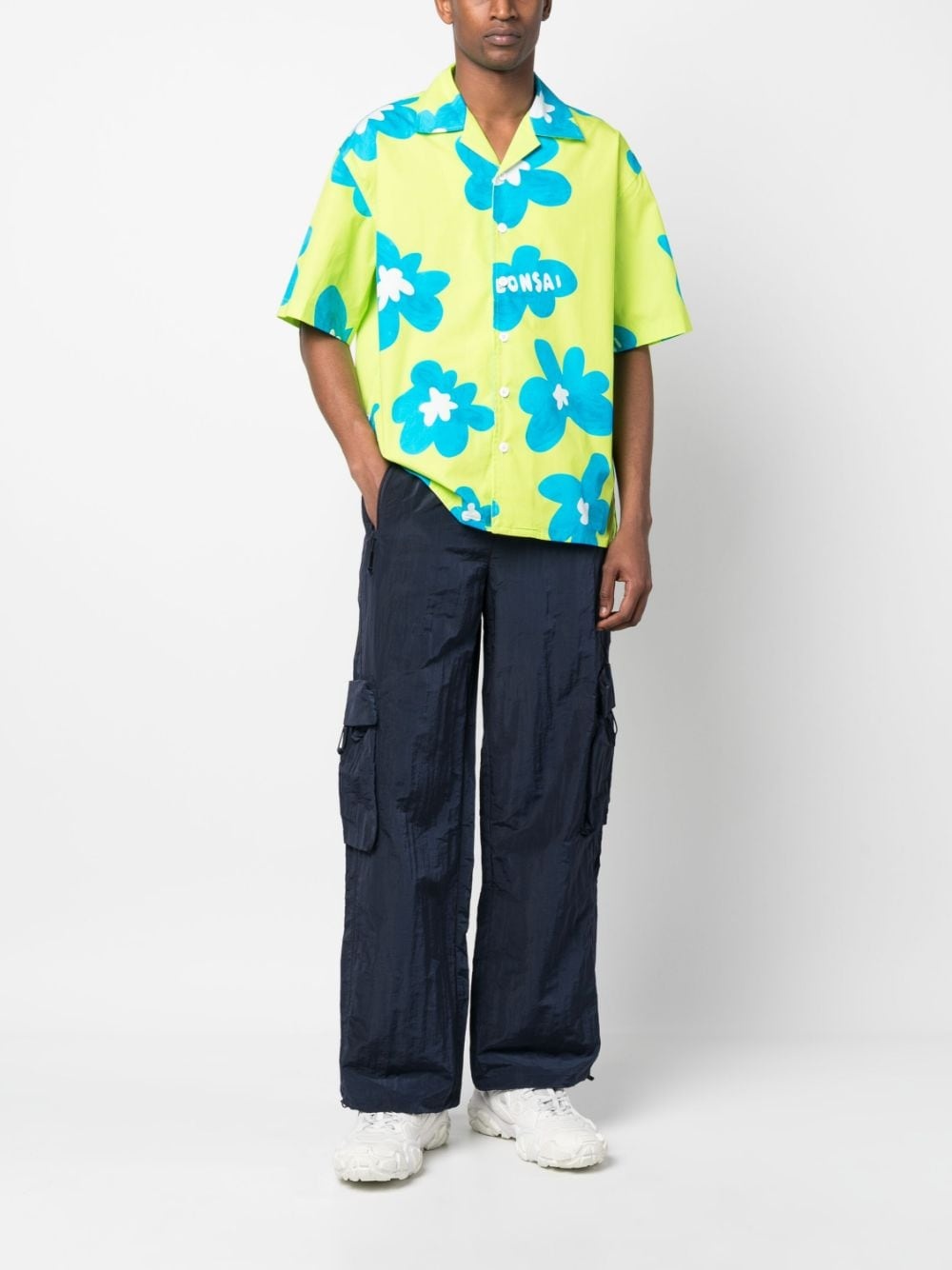 floral-print cotton shirt - 2