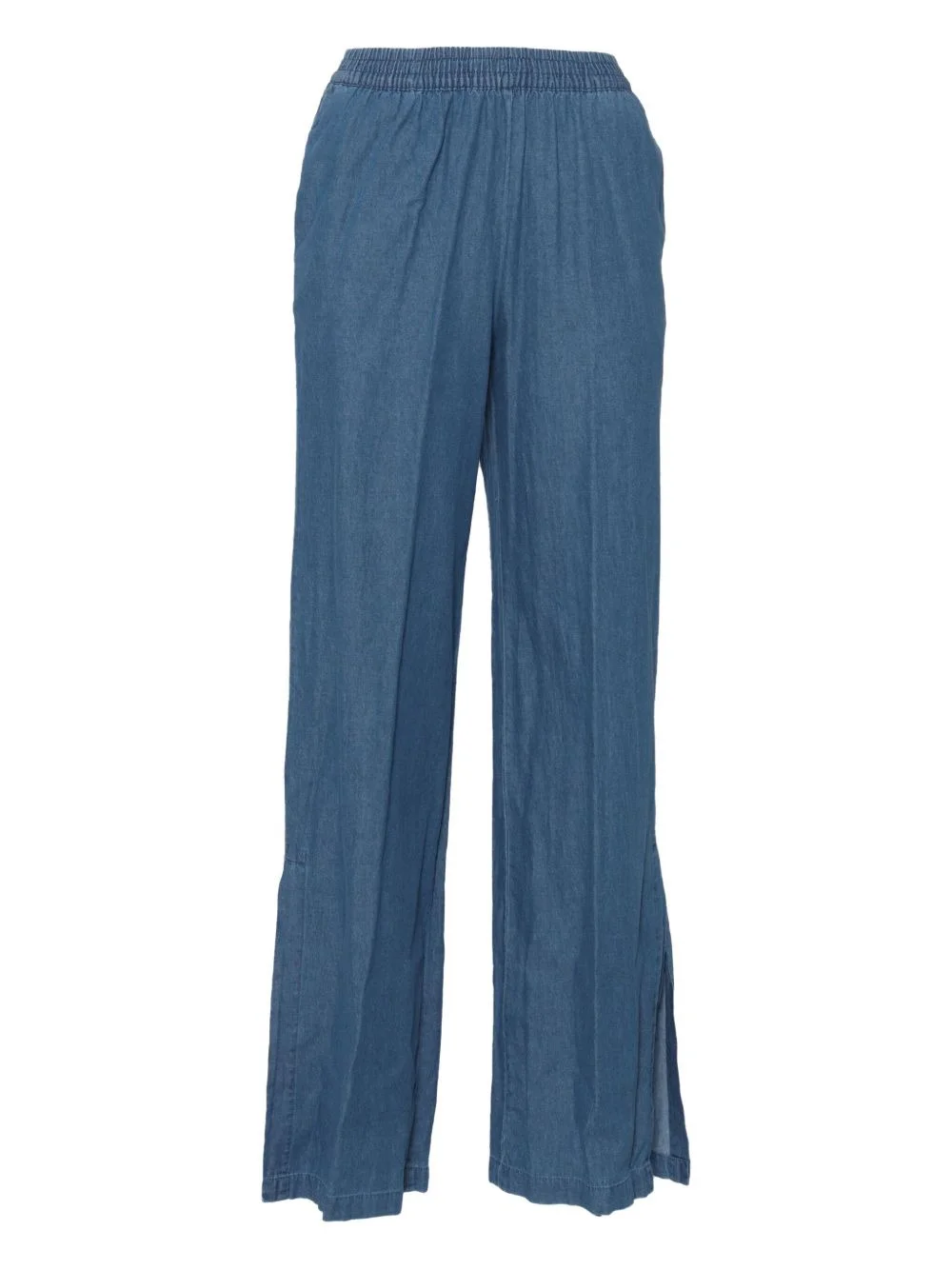 elastic-waist split-hem jeans - 1