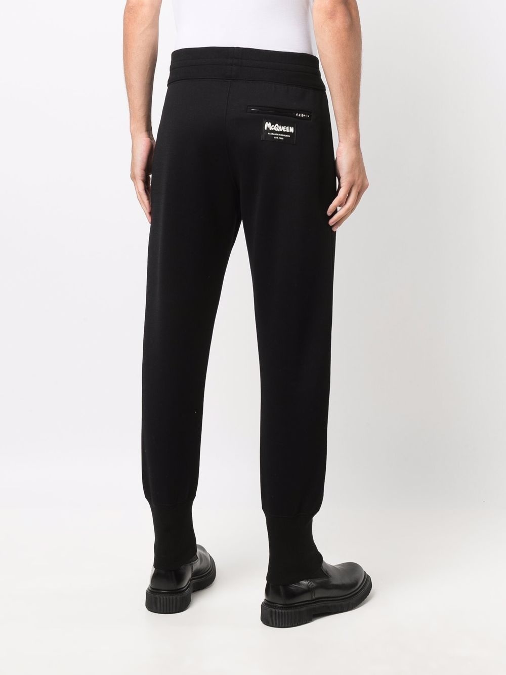 tapered logo-patch track pants - 4