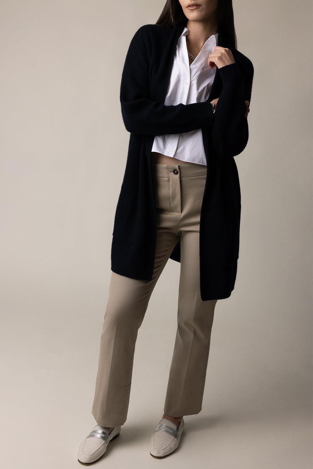 OPEN LONG CARDIGAN - DEEP NIGHT - 2