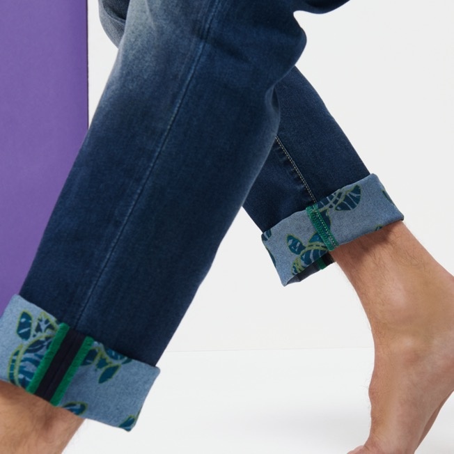 Men 5-Pocket printed Denim Pants Turtles Madrague - 6