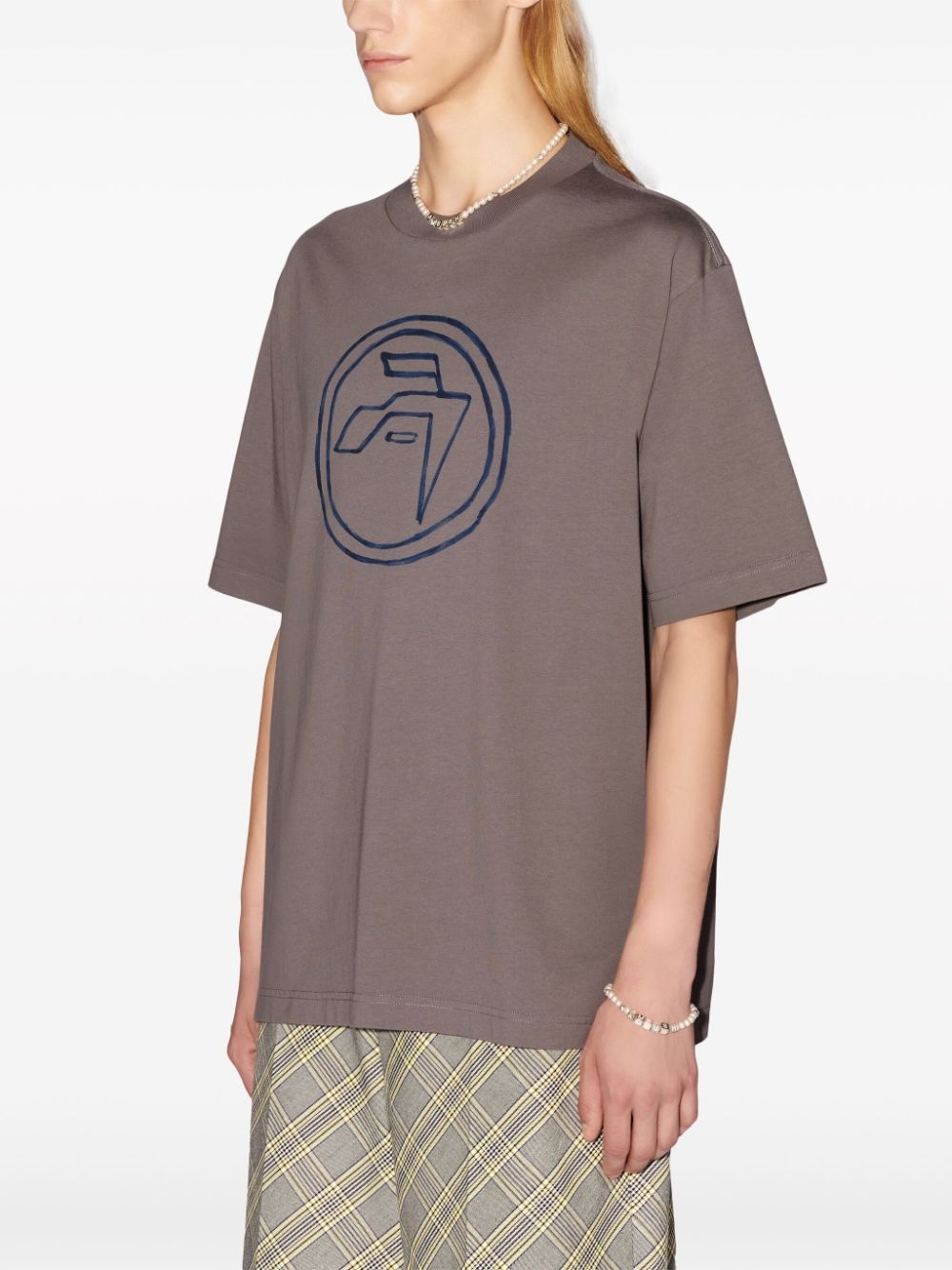 emblem-print organic-cotton T-shirt - 4