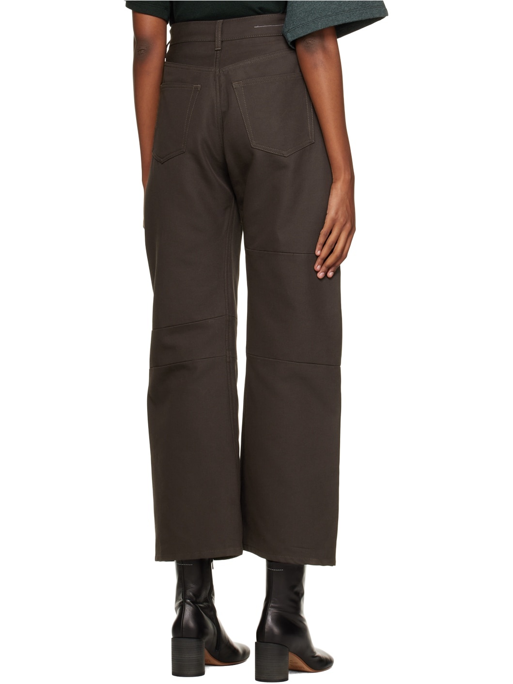 Brown Five-Pocket Trousers - 3