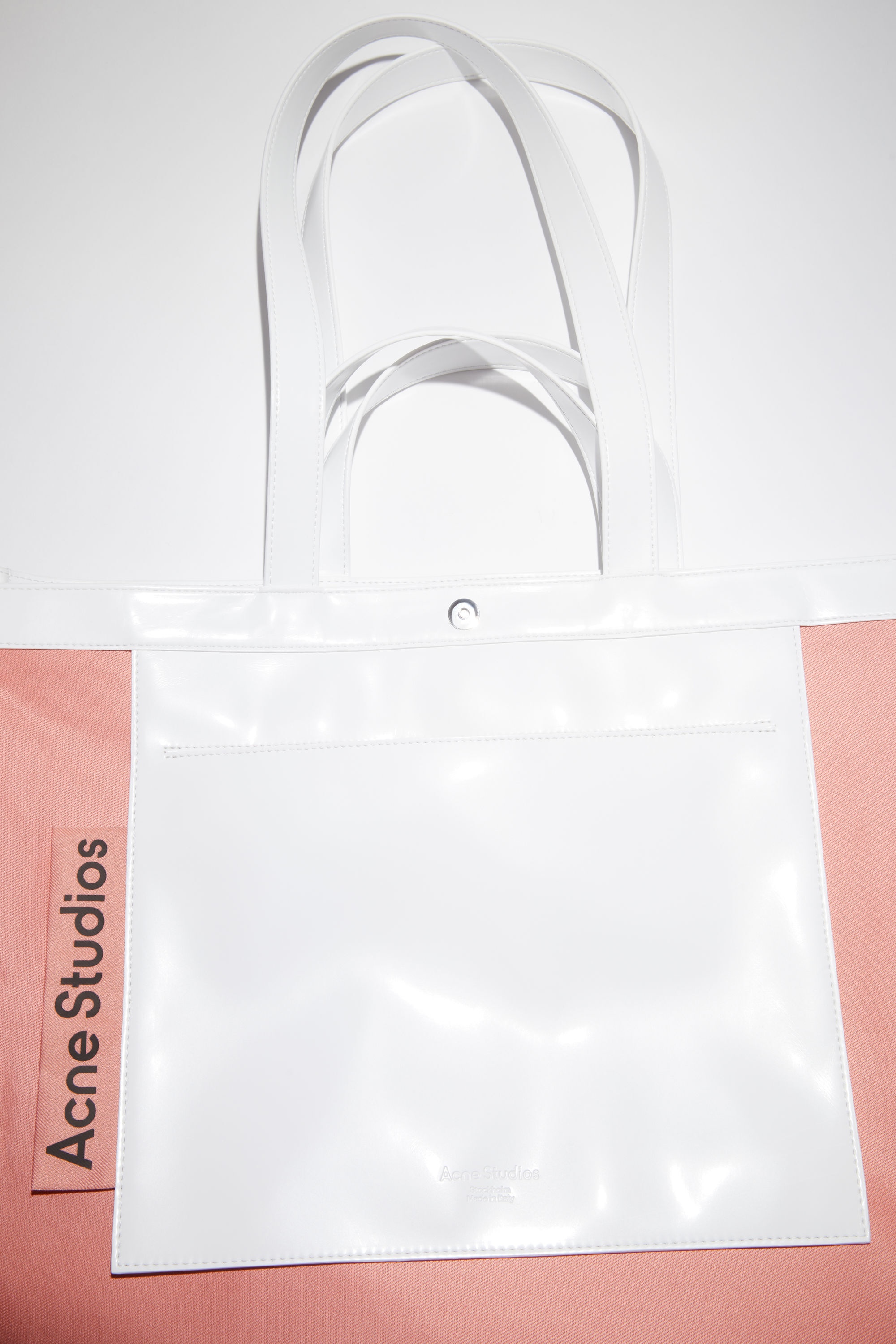 Logo shoulder tote bag - White - 5