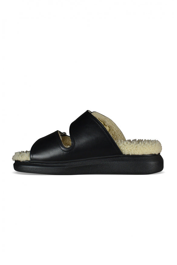 Alexander Mcqueen Women Shearling-Lined Slides - 4