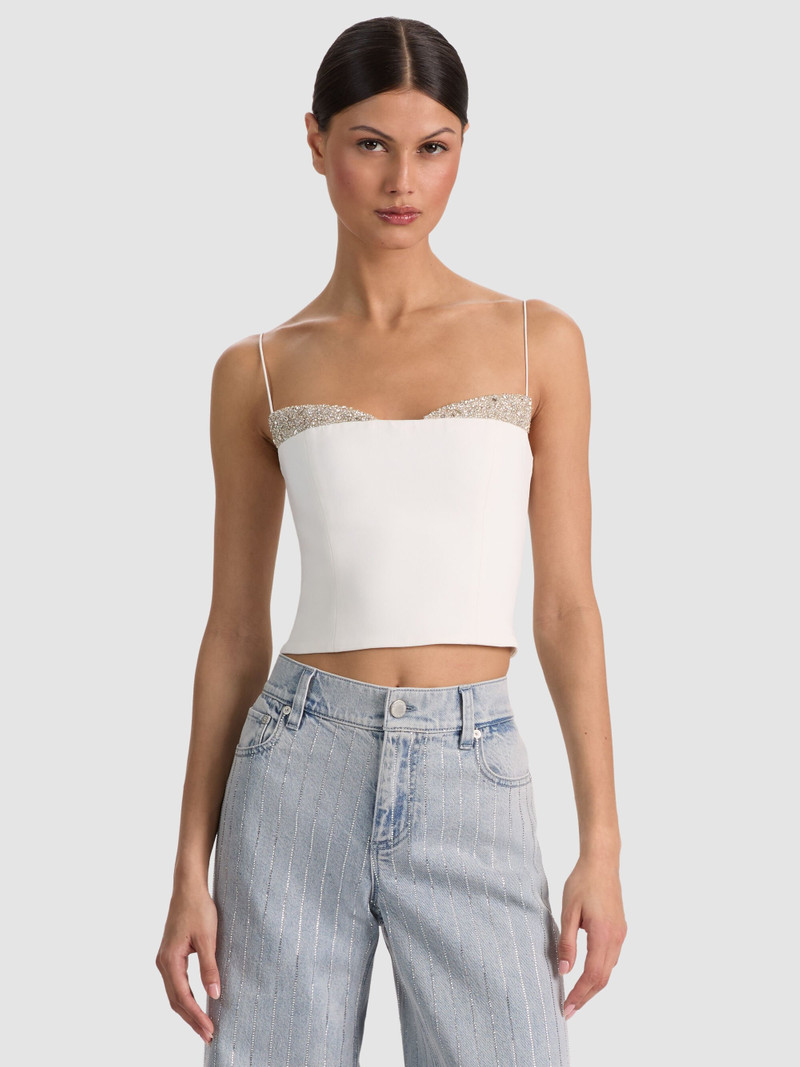 HALLIE EMBELLISHED PEEKABOO TOP 2