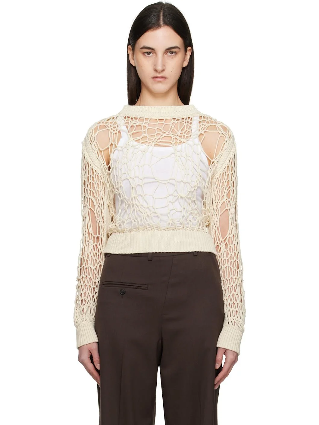 Off-White Messy Filet Crewneck - 1