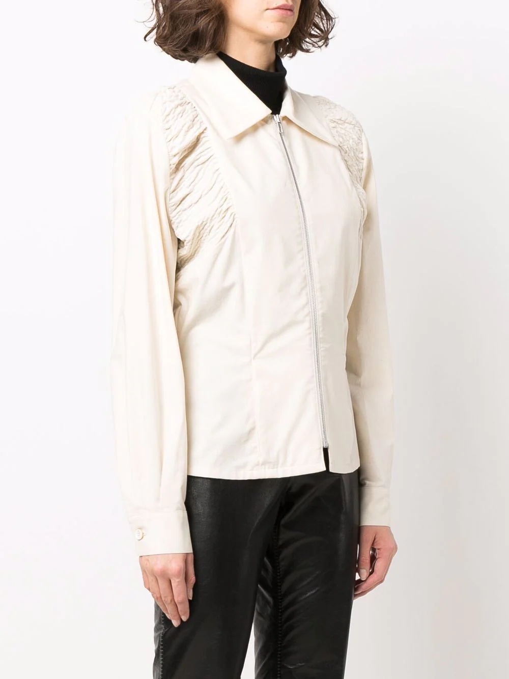 ruched-detail shirt - 3