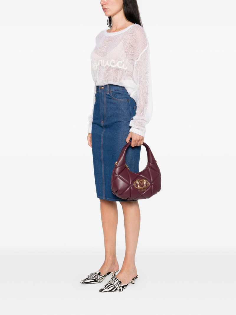 Moschino quilted logo-plaque shoulder bag outlook