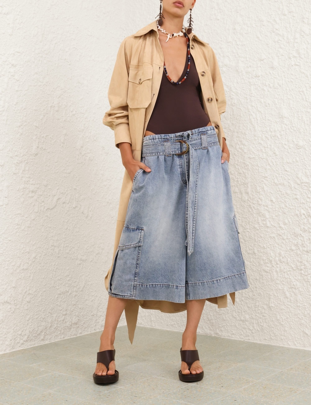 ILLUMINATE DENIM CARGO SHORT - 7