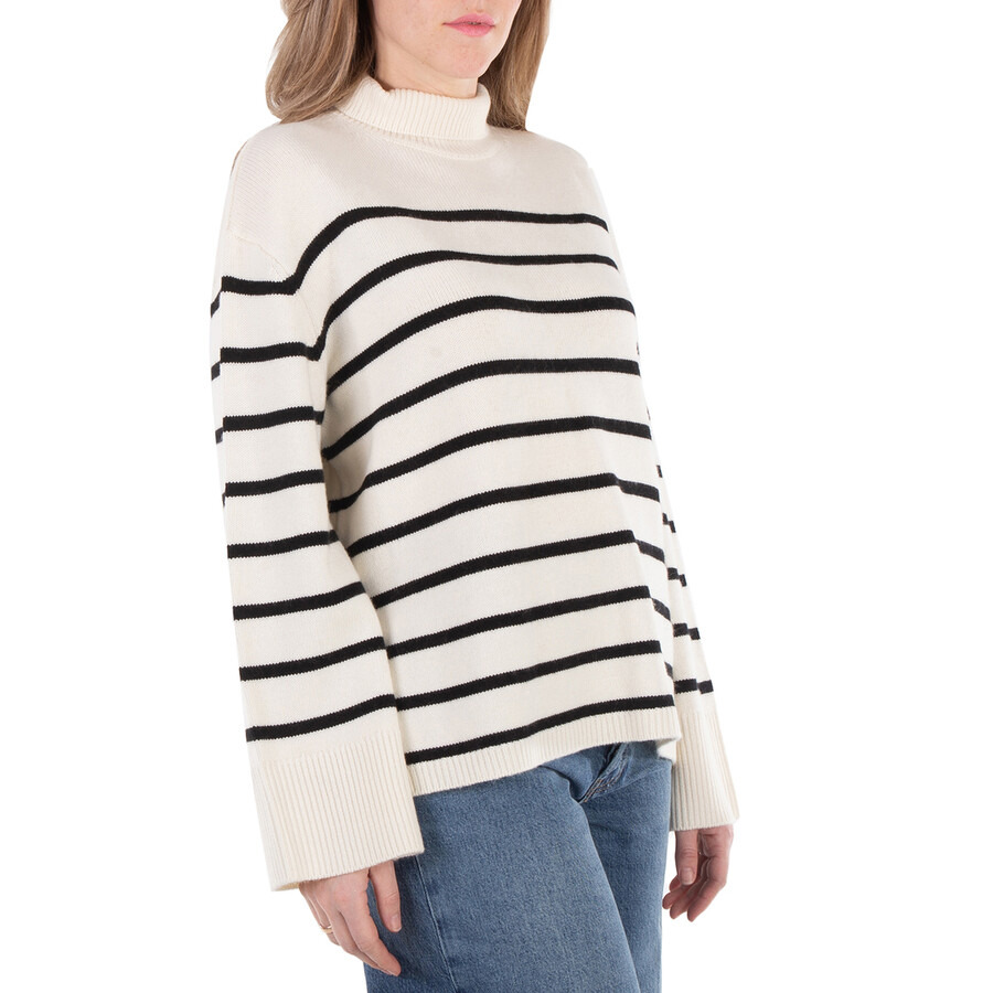 Anine Bing Ladies White Courtney High Neck Jumper - 2