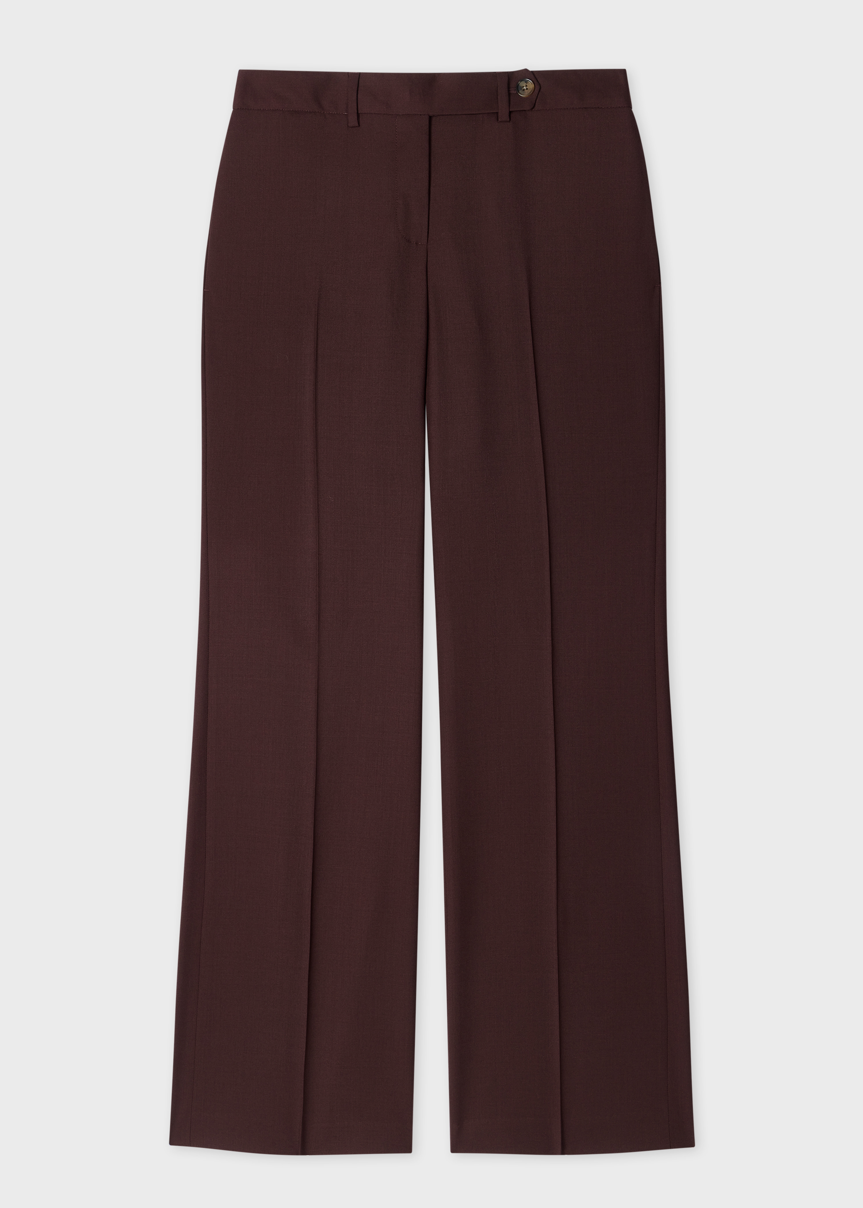 Women's A Suit To Travel In - Burgundy Wool Double Breasted Suit - 5