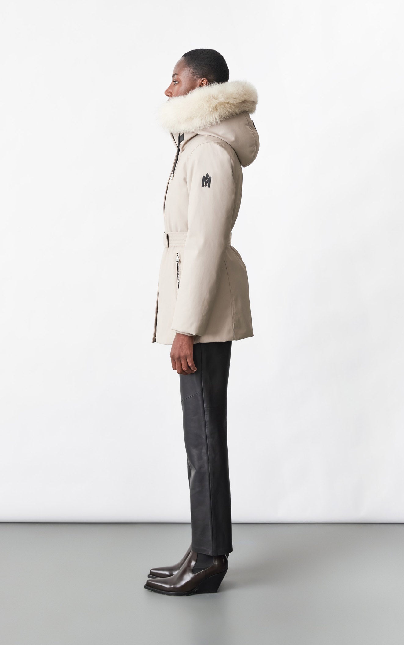 JENI 2-in-1 down parka with removable bib and natural fur - 3