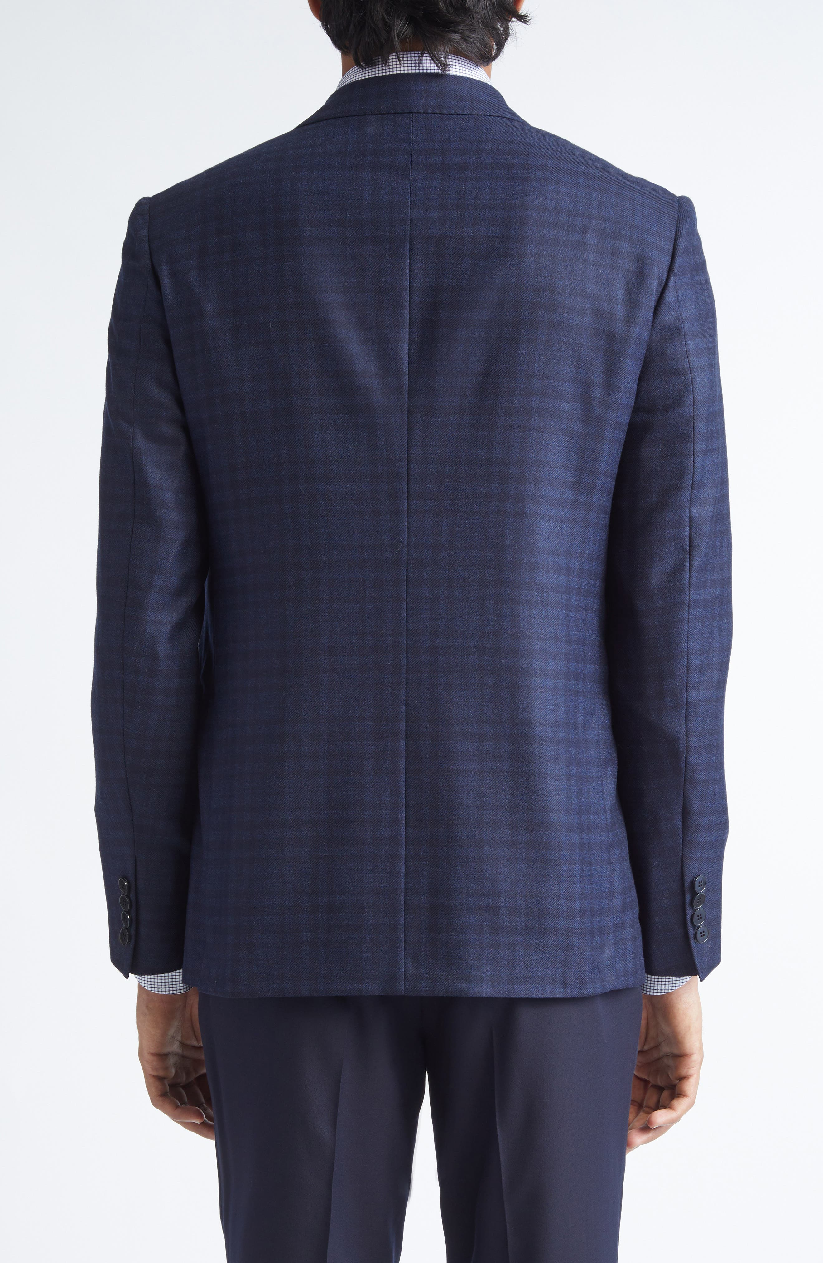 ZEGNA 15Milmil15 Microcheck Wool Sport Coat in Dark Blue at Nordstrom - 2