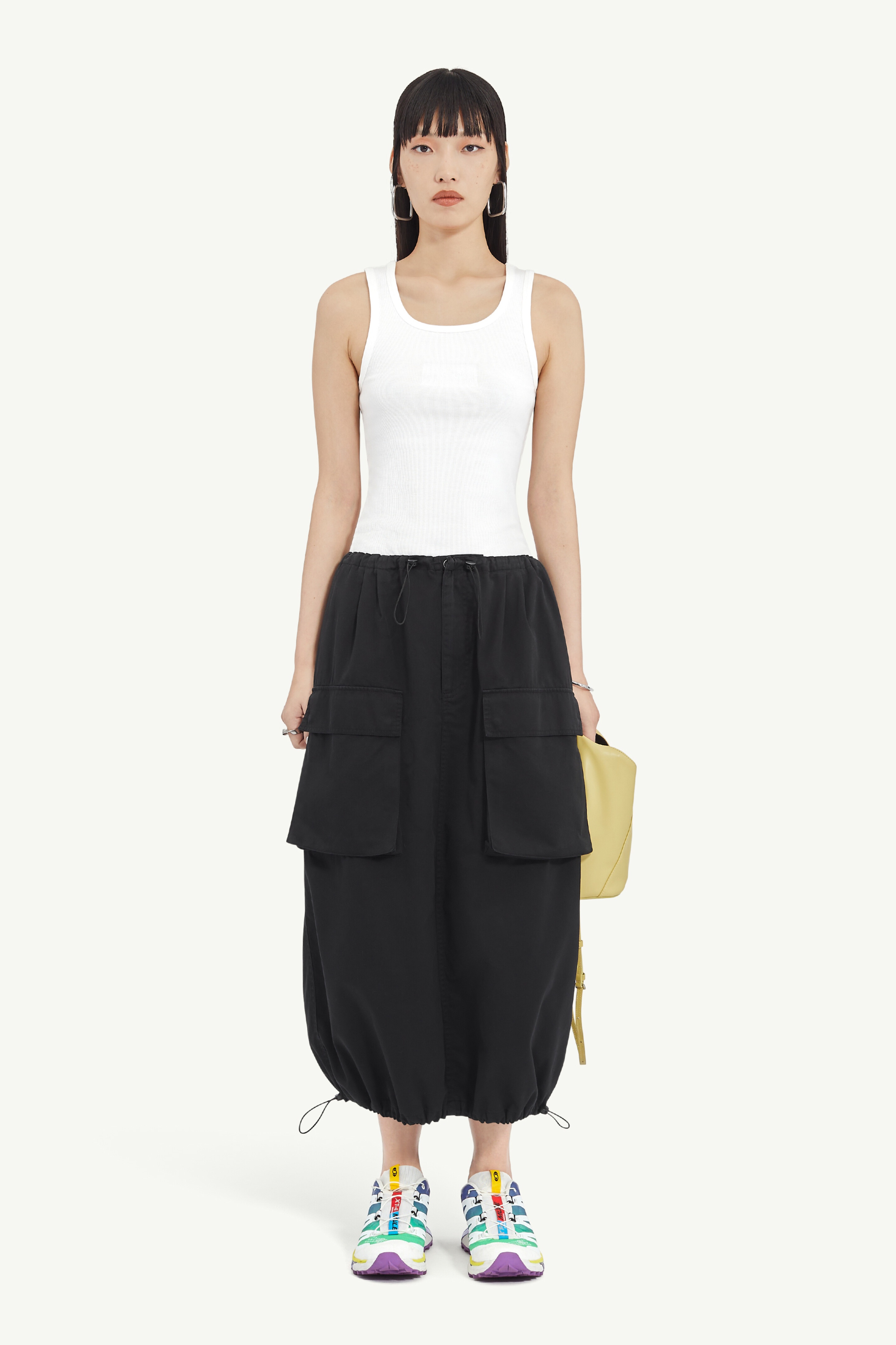 Cotton Gabardine Midi Skirt - 2