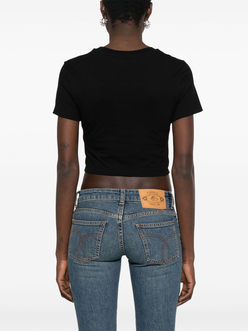 graphic-print cropped T-shirt - 4